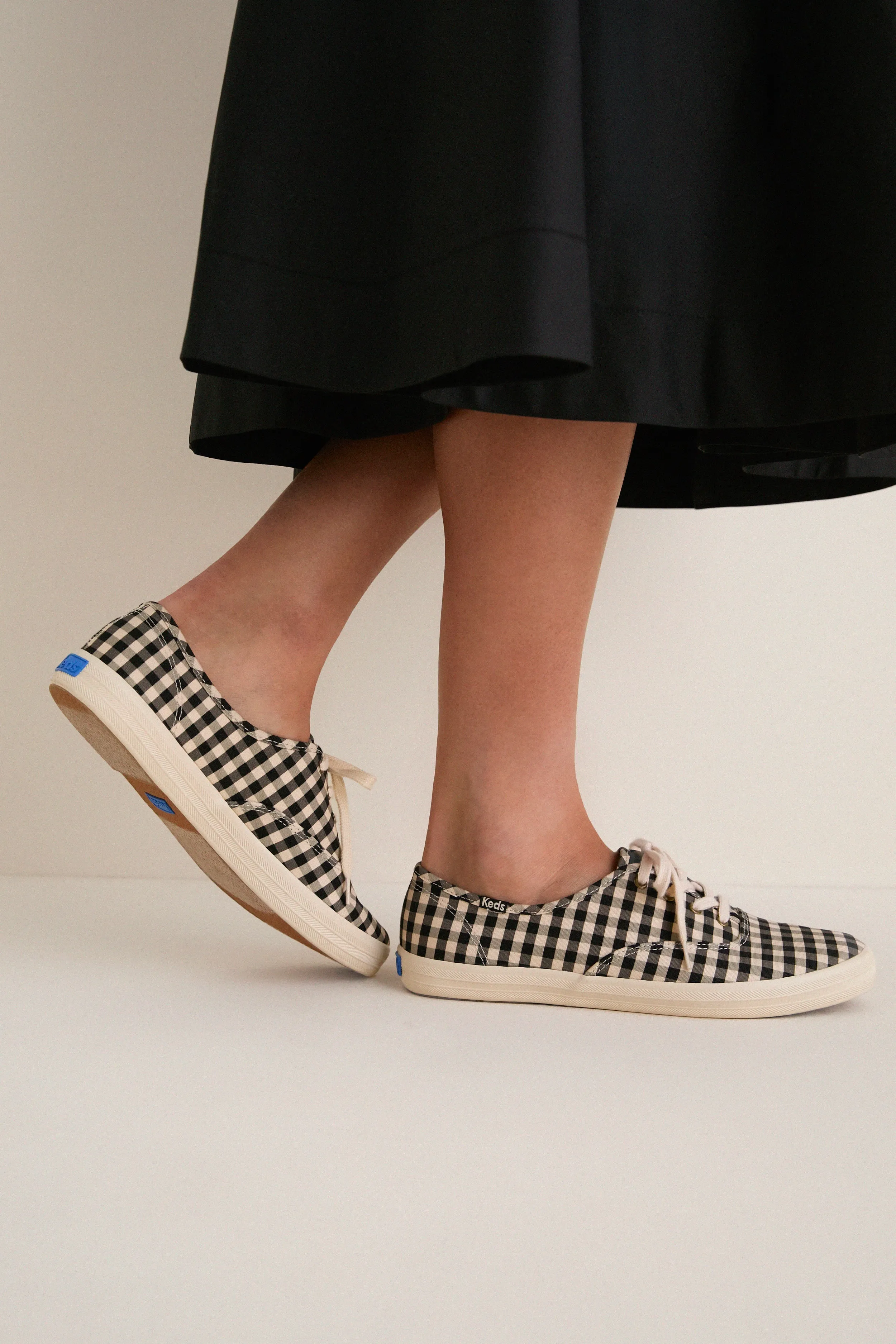Black and Parchment Buffalo Plaid Champion Sneakers sold by Tuckernuck product image thumbnail 2