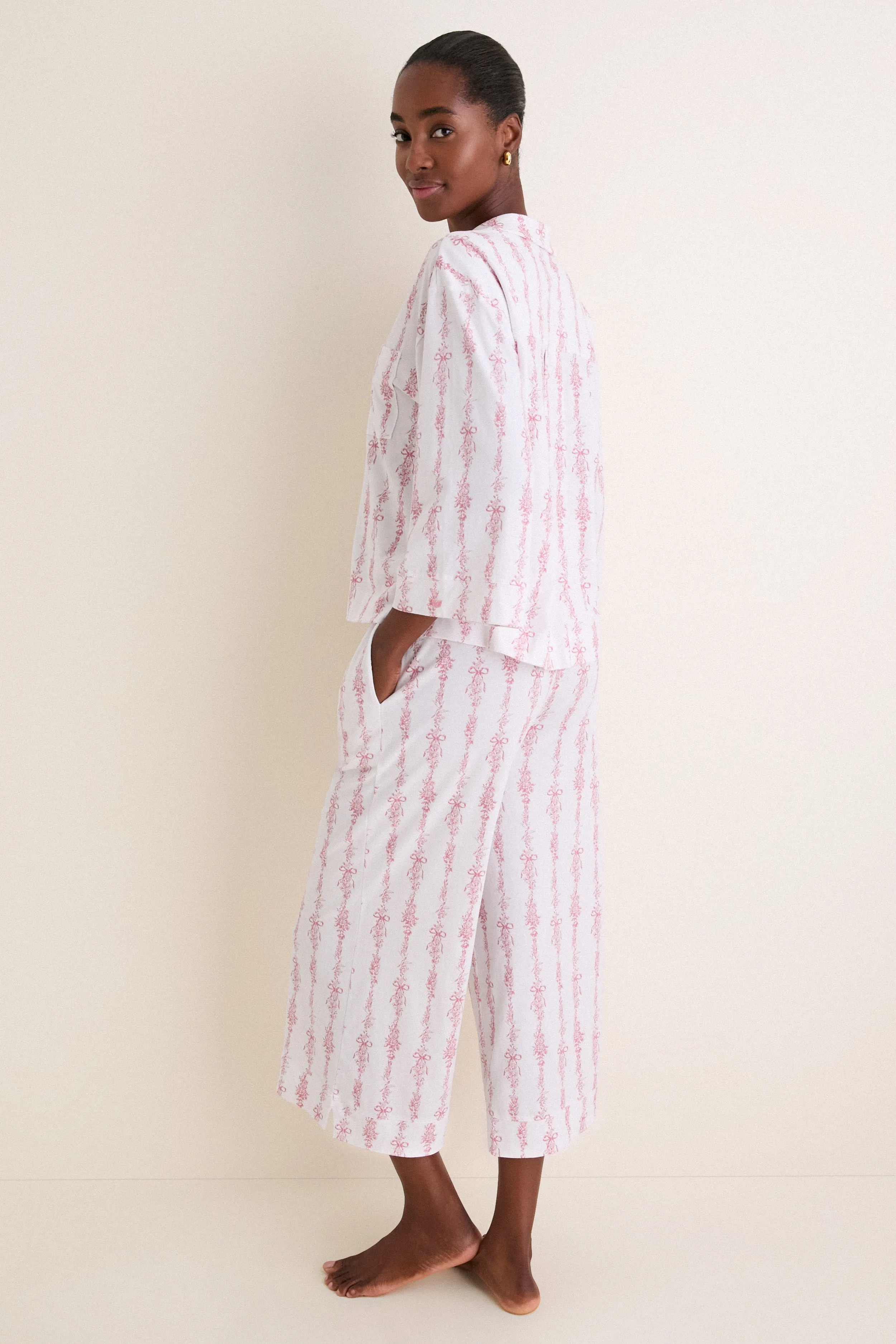 Pink Mayfair Toile Women's Pima Olivia Wide Leg sold by Tuckernuck product image thumbnail 4