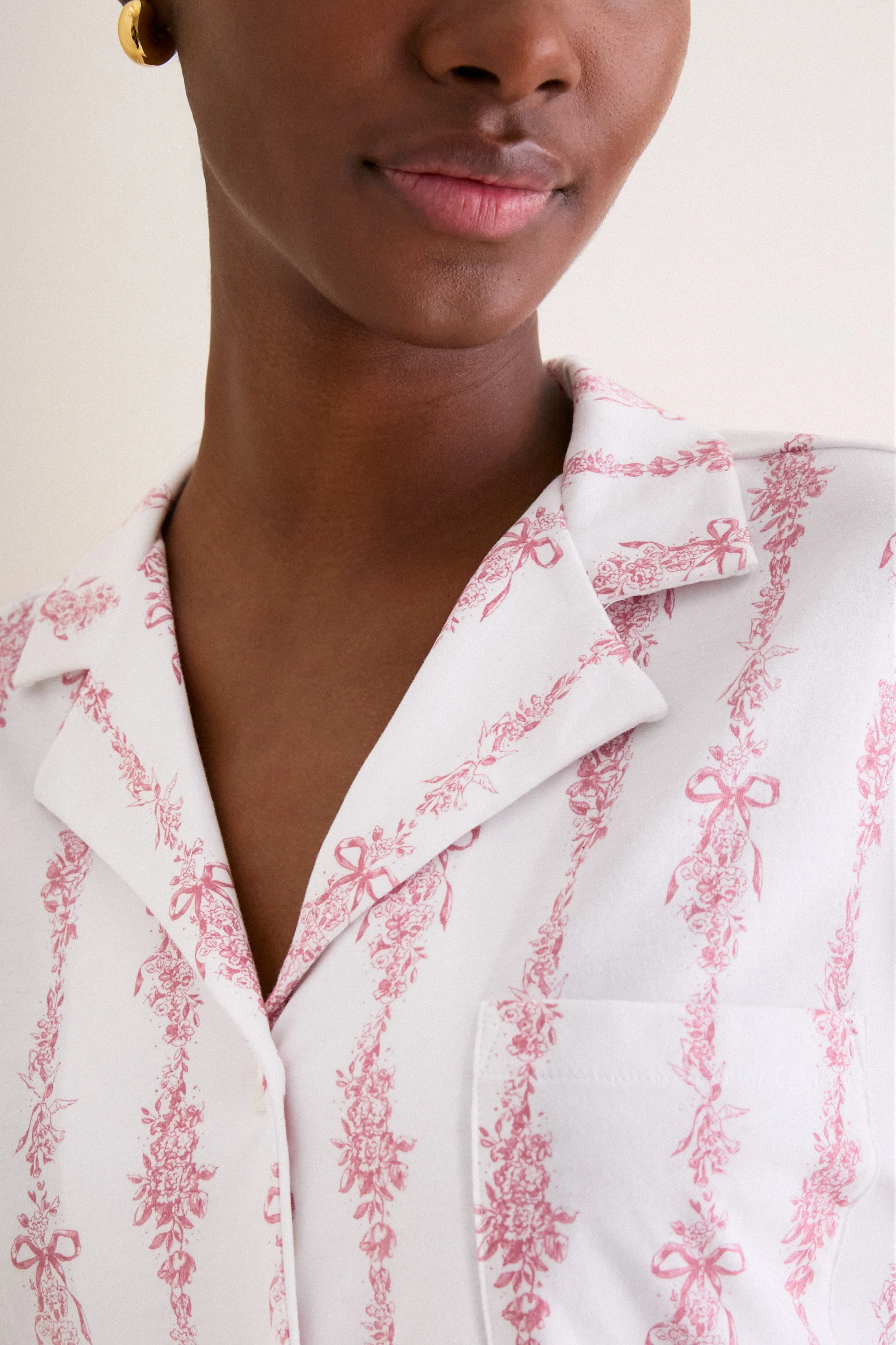 Pink Mayfair Toile Women's Pima Olivia Wide Leg sold by Tuckernuck product image thumbnail 5