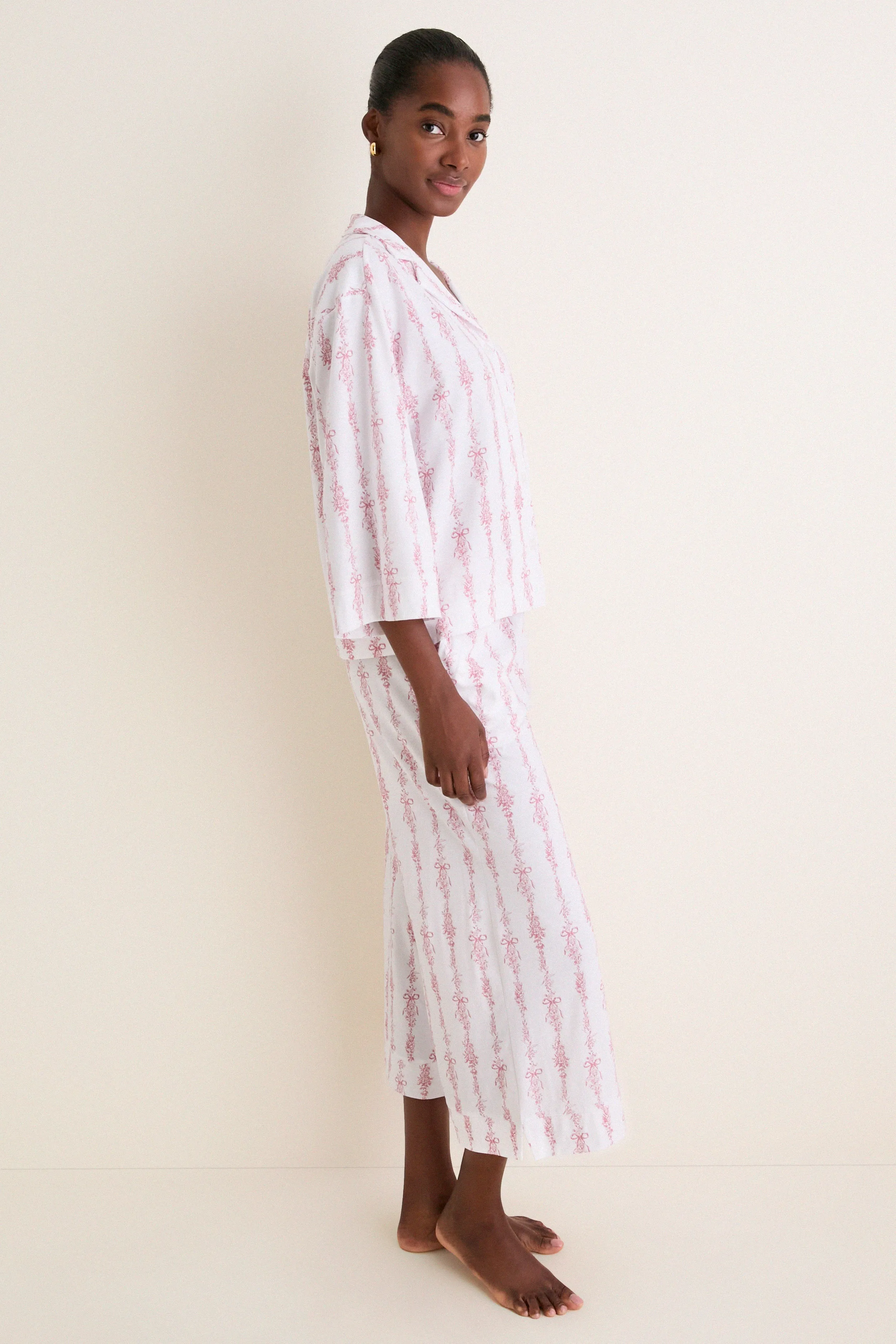 Pink Mayfair Toile Women's Pima Olivia Wide Leg sold by Tuckernuck product image thumbnail 3