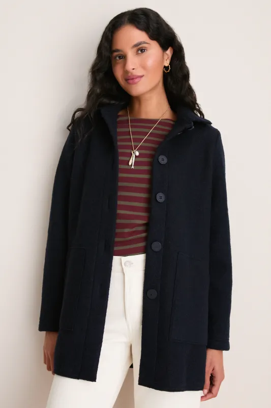 Navy Pyrenees II Jacket made by Saint James