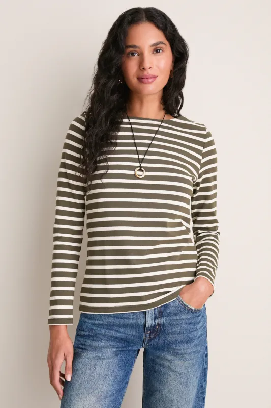 Land Ecru Meridame II Breton Shirt made by Saint James