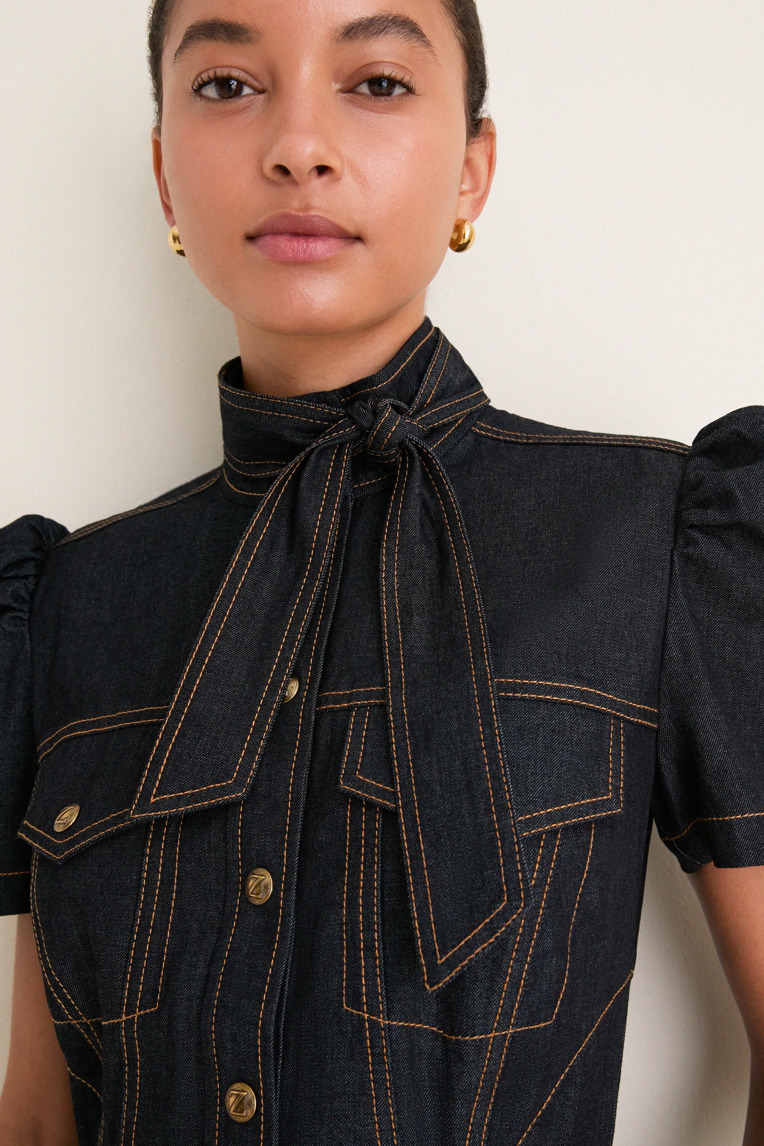 Onyx Blue Denim Corset Mini Dress sold by Tuckernuck product image thumbnail 2