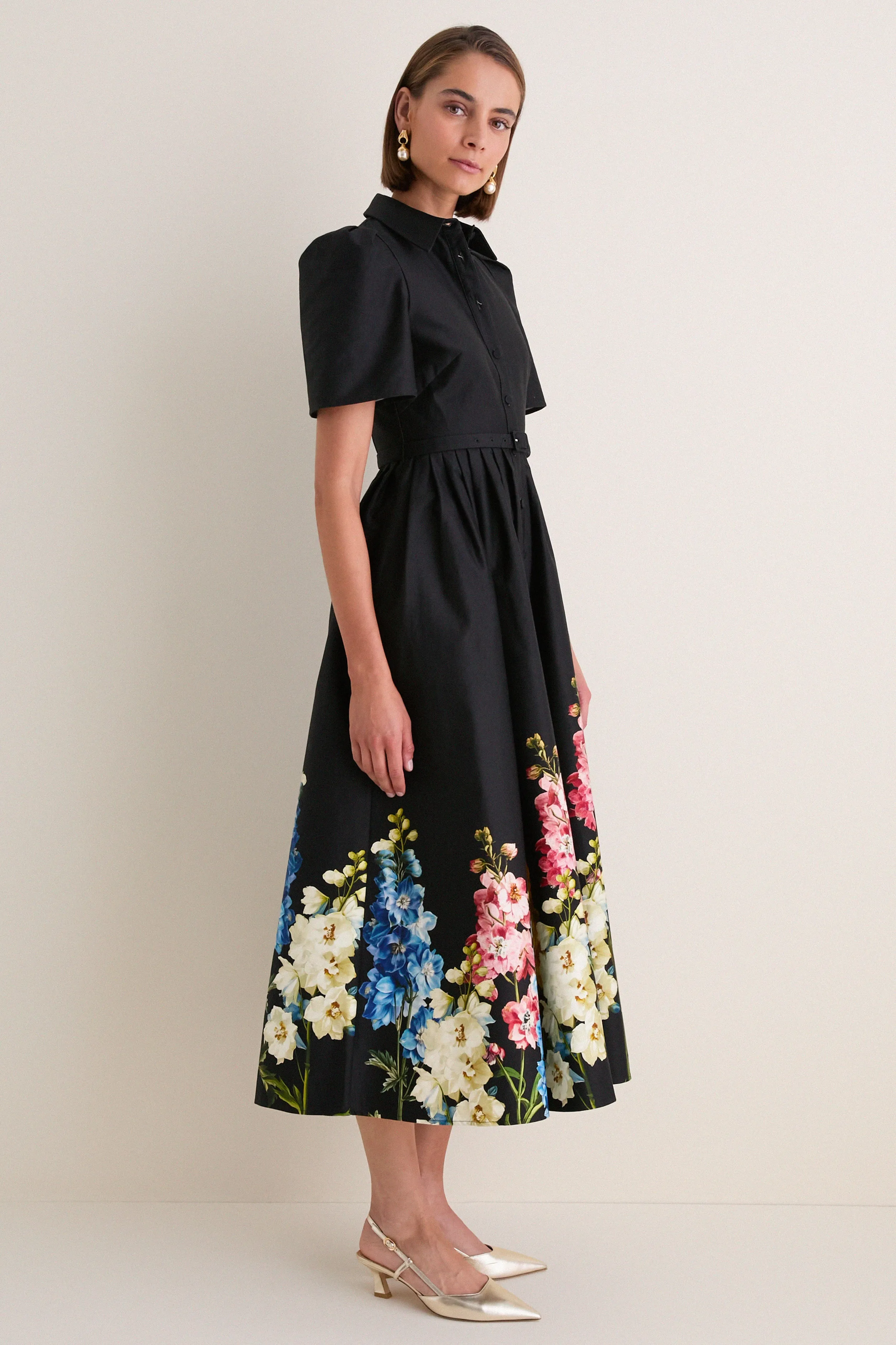 Ebony Snapdragon Print Bianca Midi Dress sold by Tuckernuck product image thumbnail 5