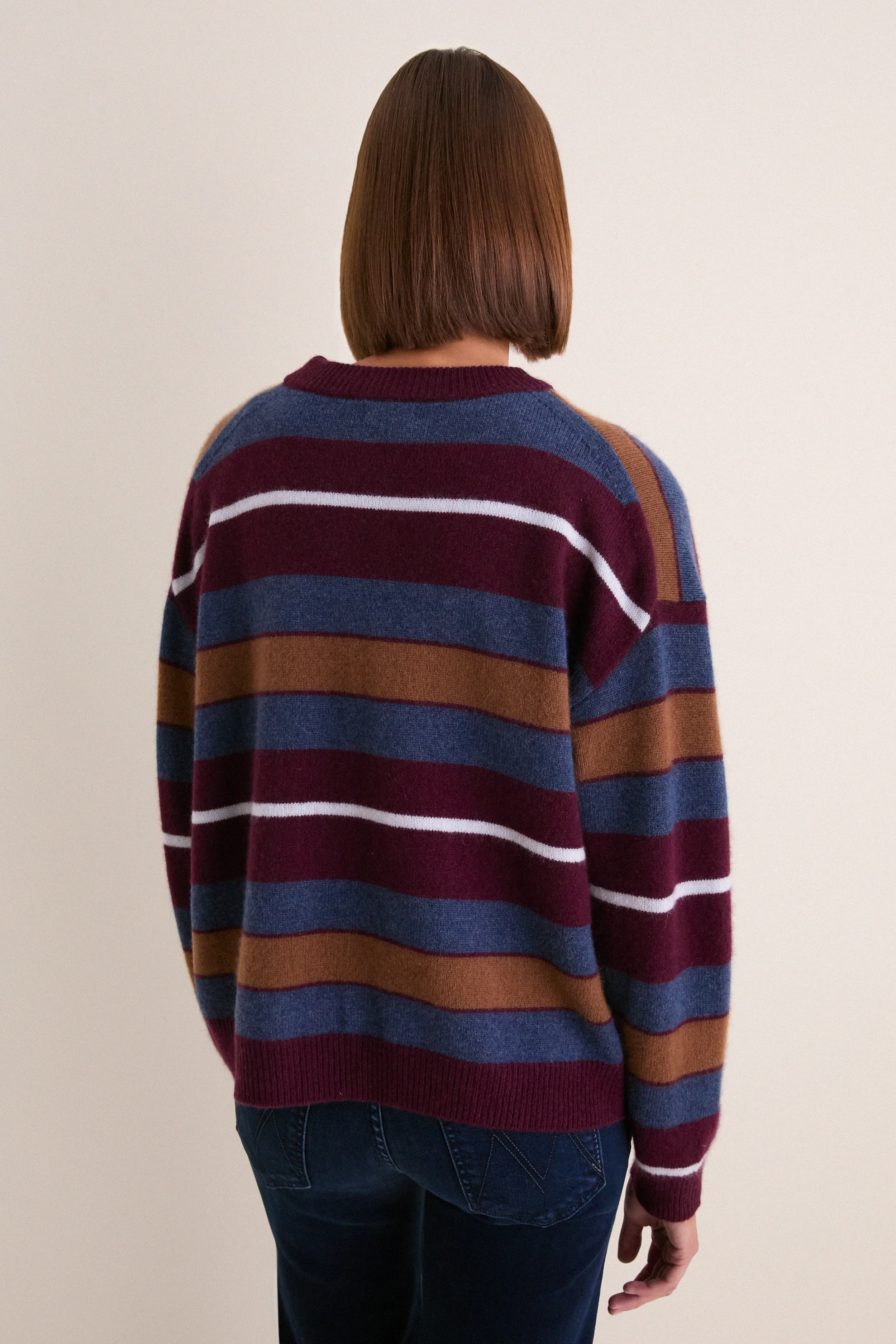 Monaco Stripe Serrano Cashmere Relaxed Crew sold by Tuckernuck product image thumbnail 4