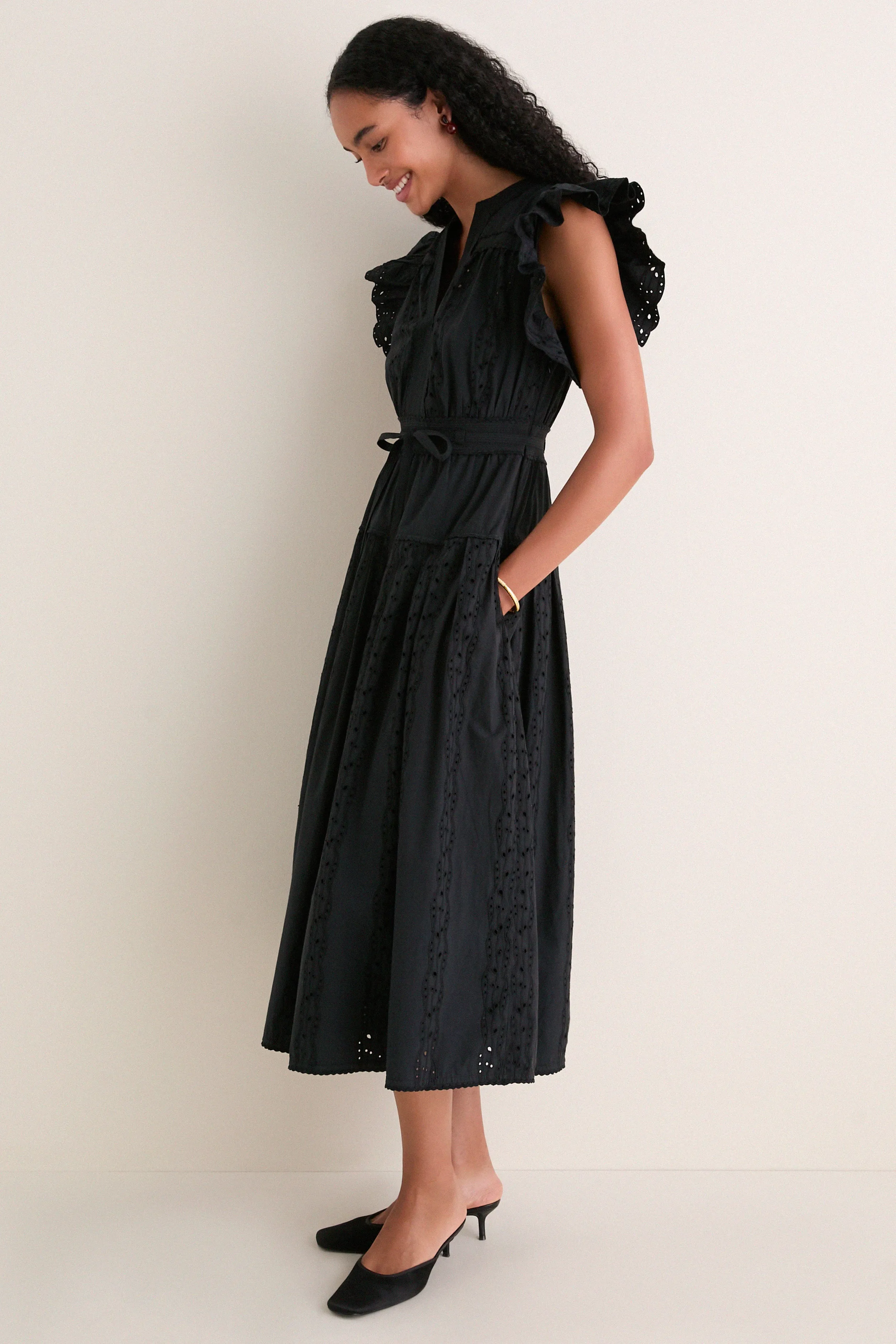 Noir Dani Short Sleeve Cotton Dress sold by Tuckernuck product image thumbnail 4