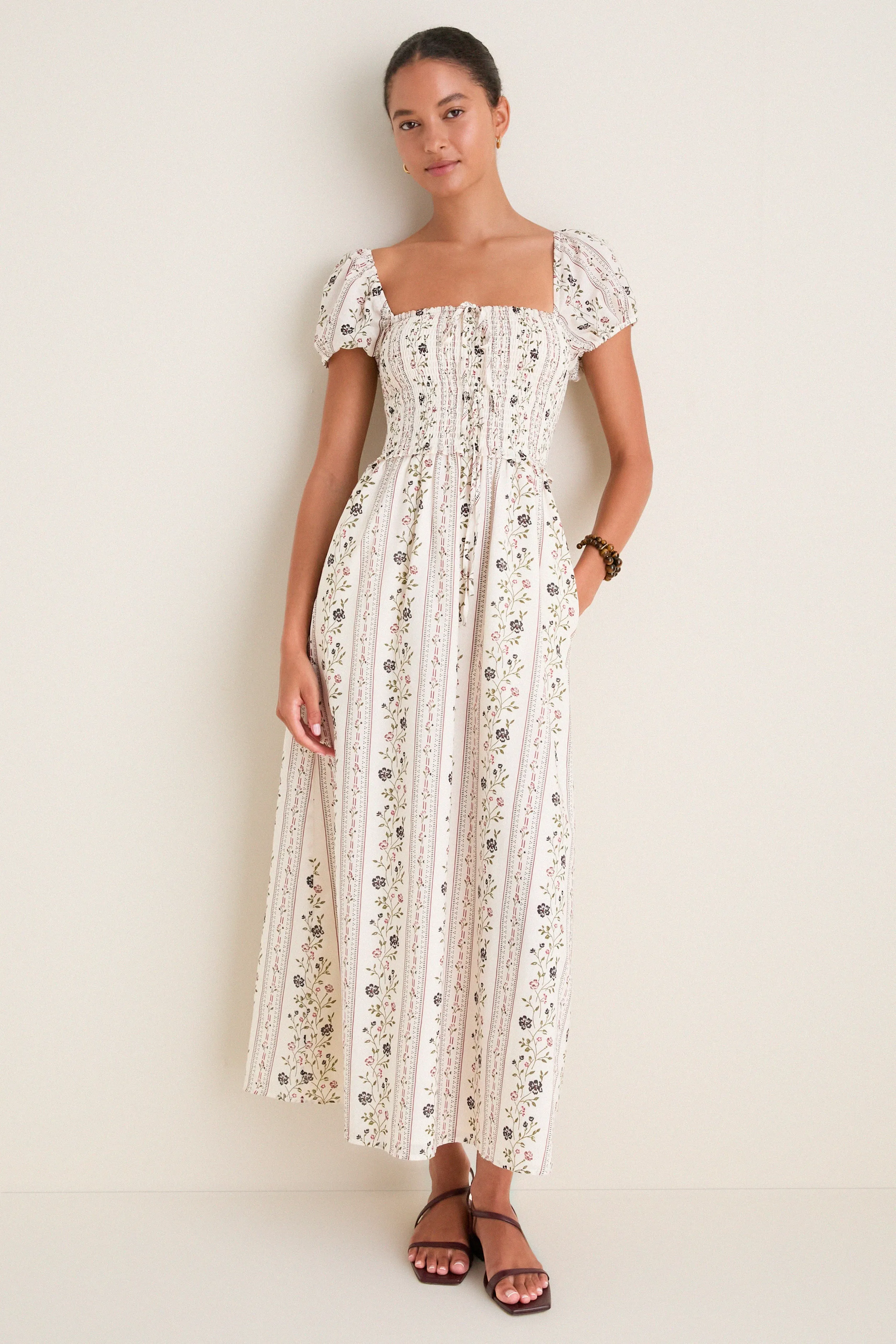 Thyme Floral Aster Nap Dress sold by Tuckernuck
