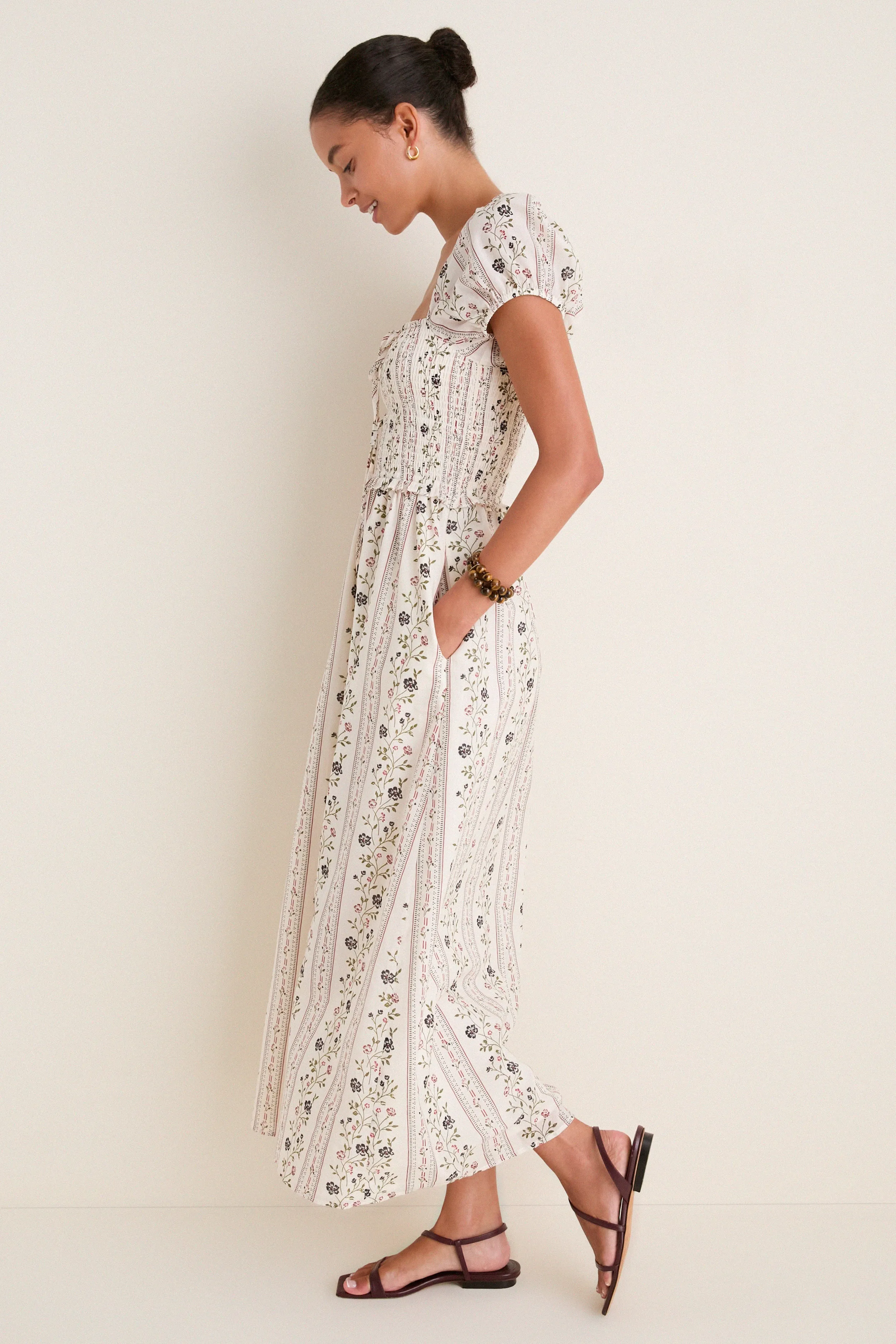 Thyme Floral Aster Nap Dress sold by Tuckernuck product image thumbnail 4