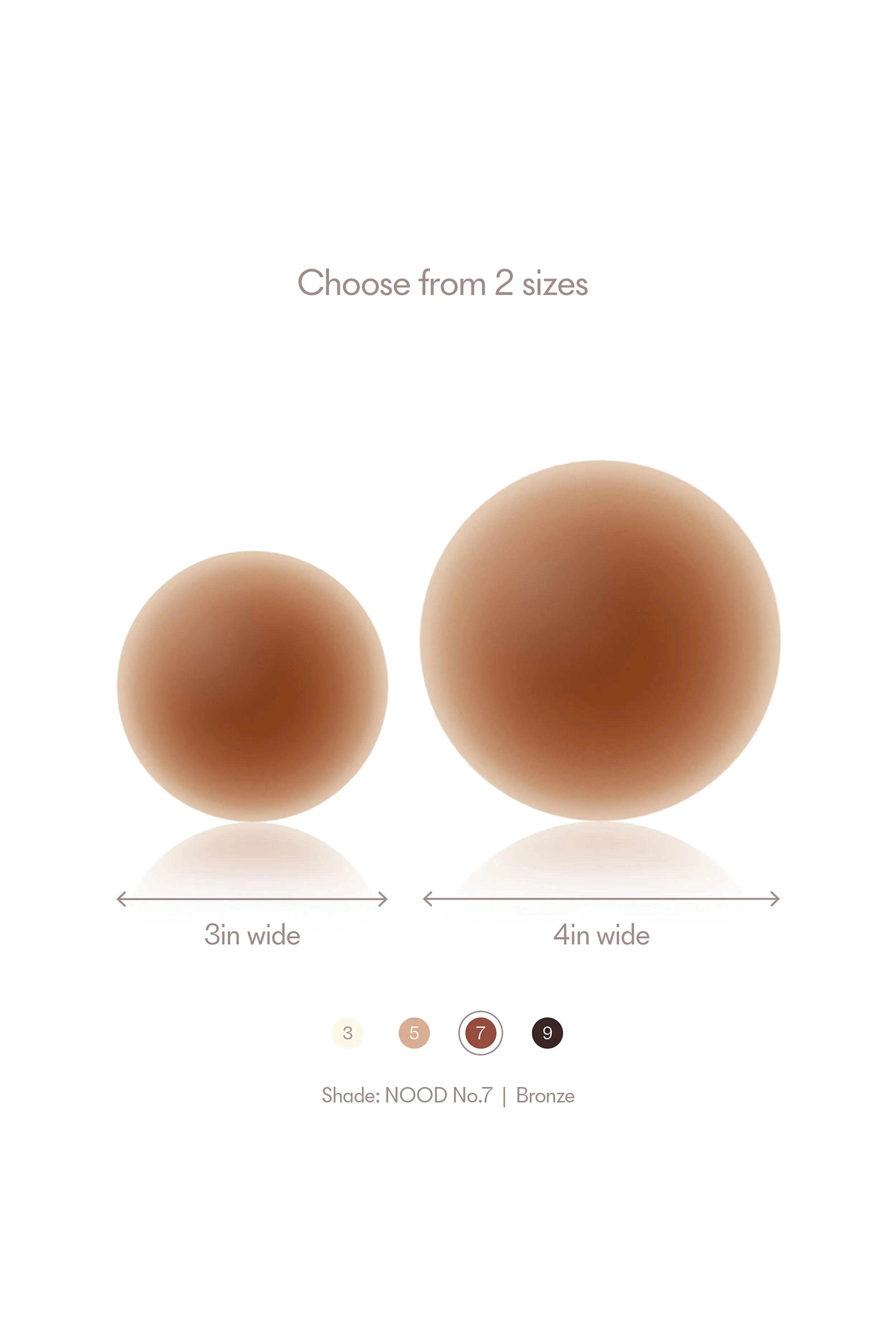 Bronze No-Show Nipple Covers 3IN sold by Tuckernuck product image thumbnail 2