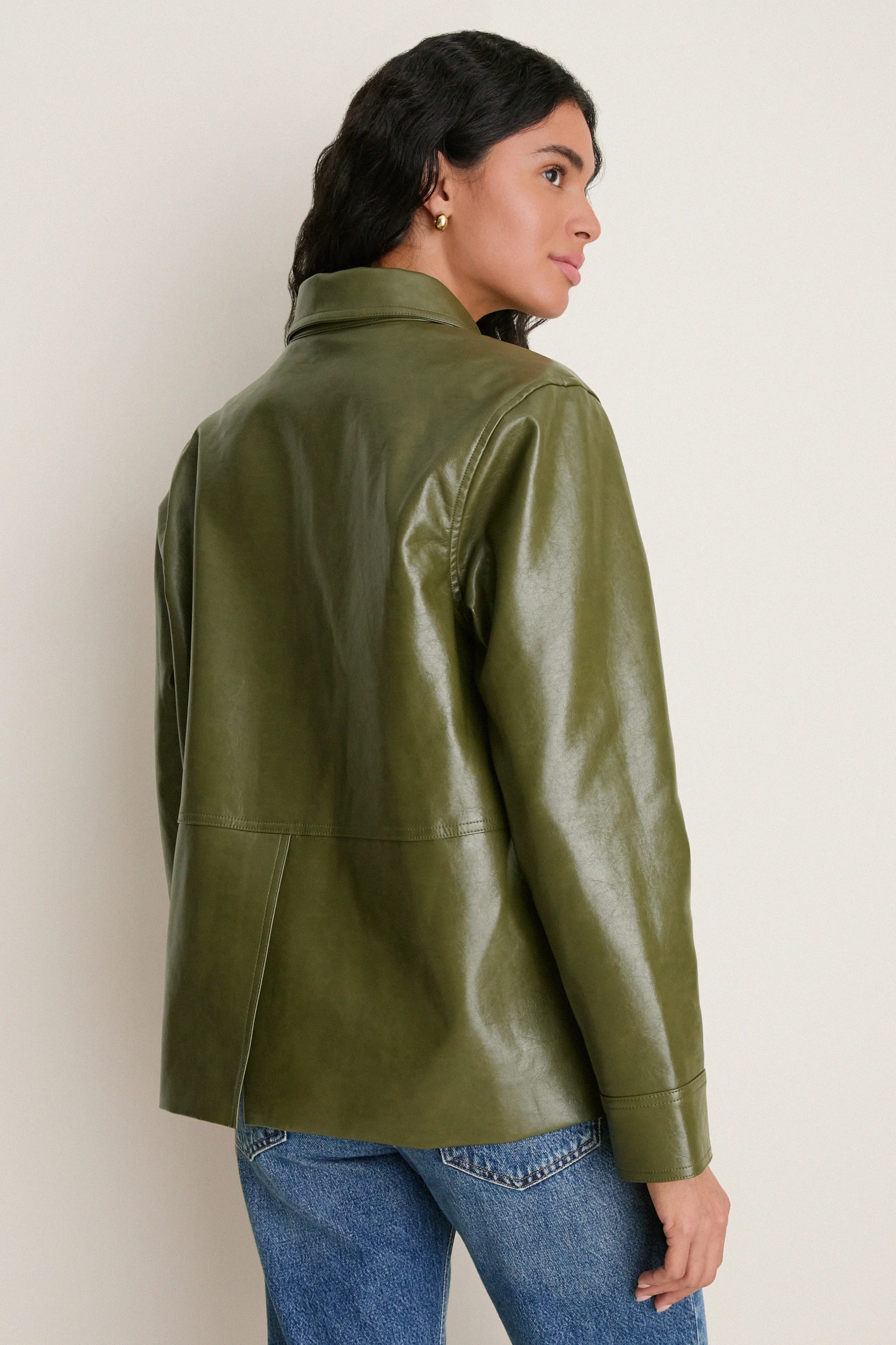 Green Faux Leather Neo Jacket sold by Tuckernuck product image thumbnail 5