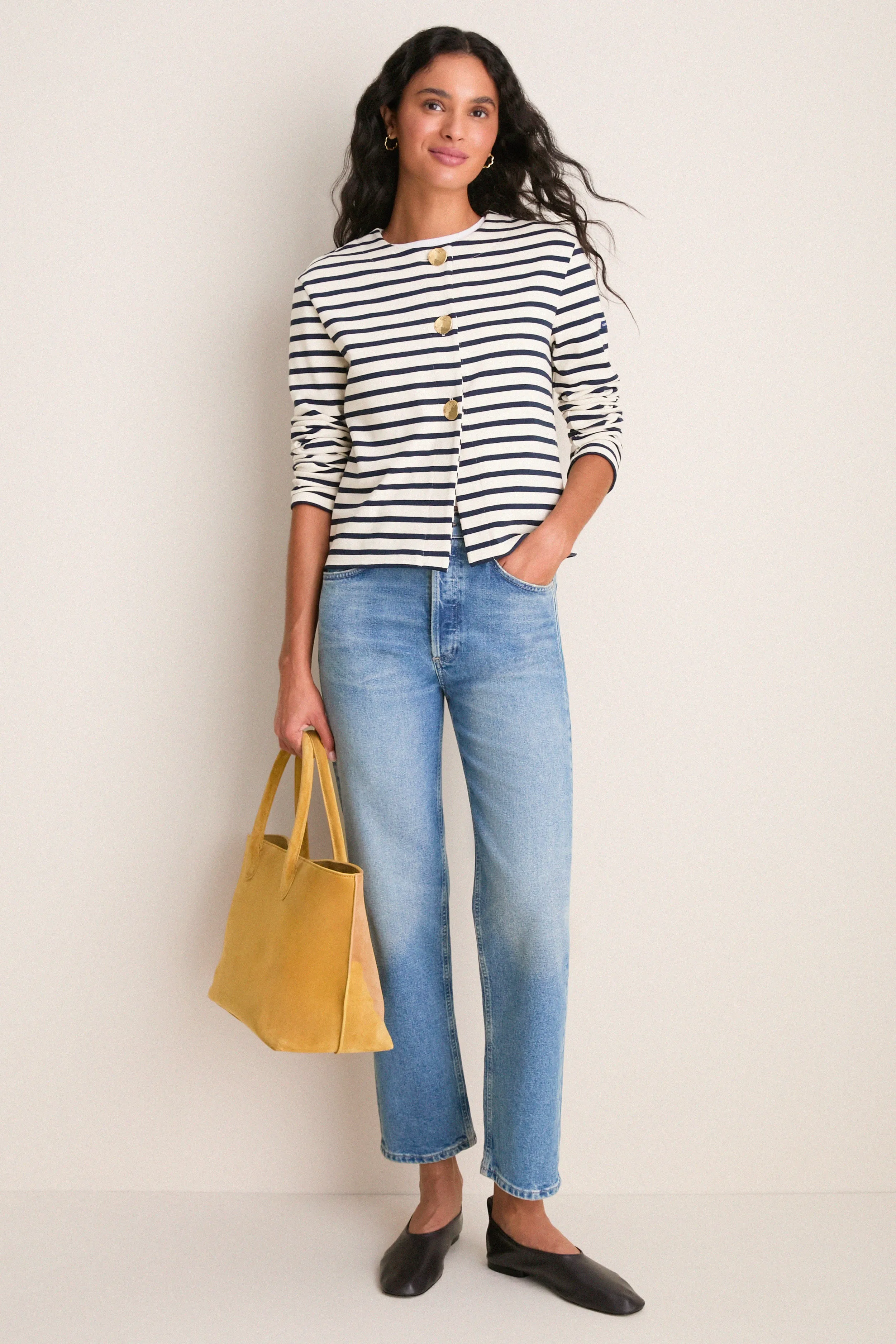 Ecru Marine Arignac Cardigan sold by Tuckernuck product image thumbnail 3