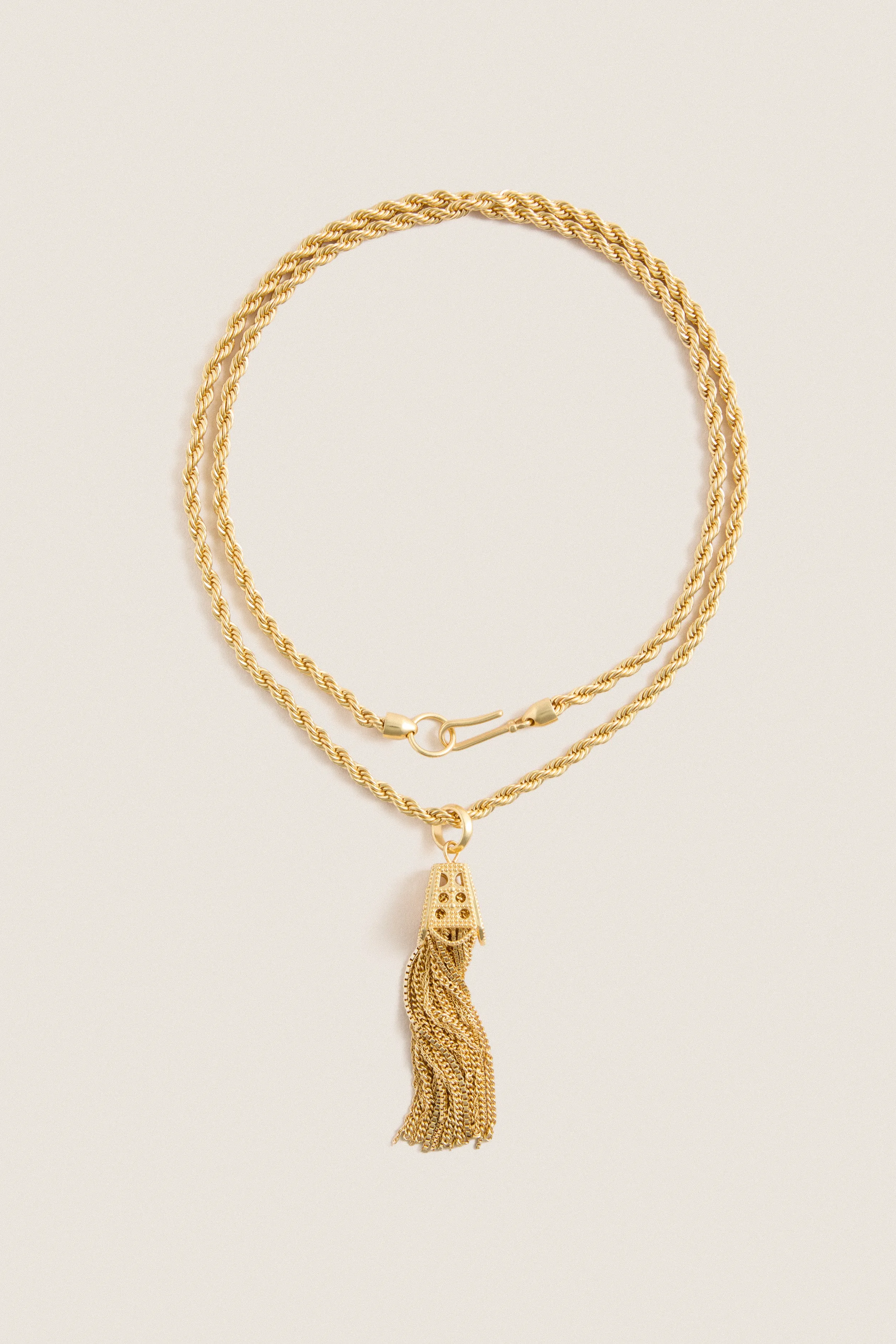 Gold Tassel Necklace sold by Tuckernuck
