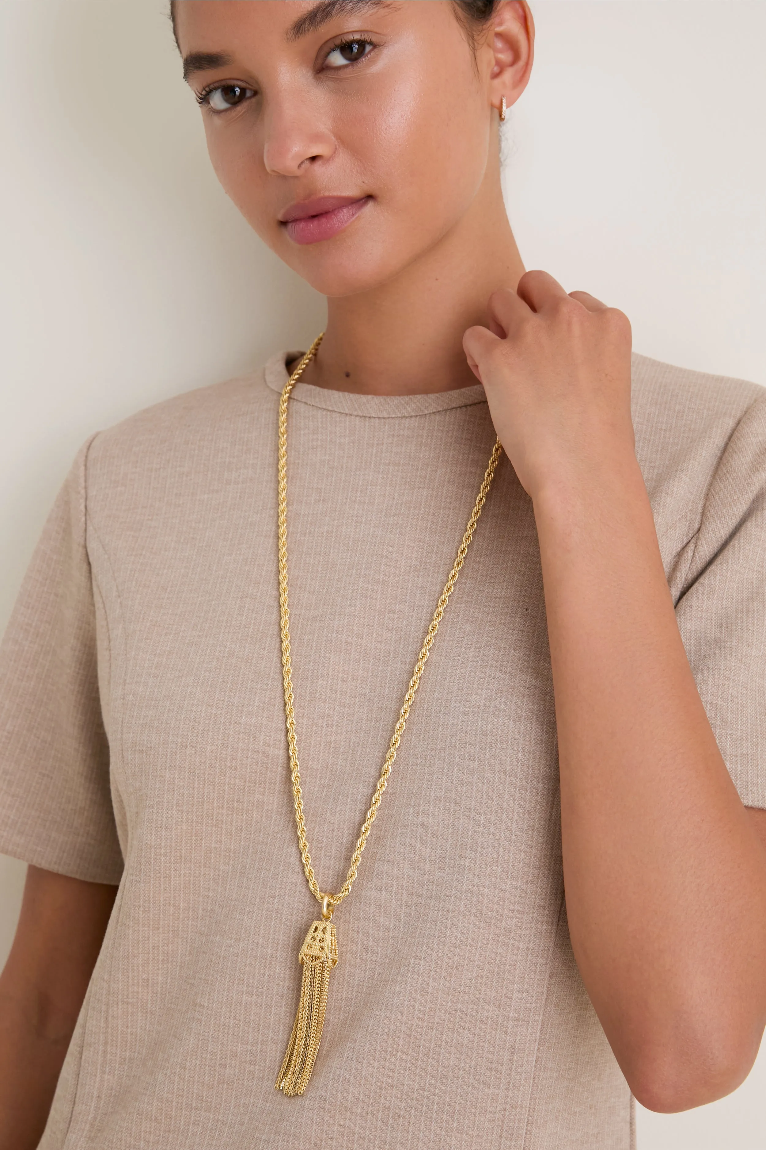 Gold Tassel Necklace sold by Tuckernuck product image thumbnail 2