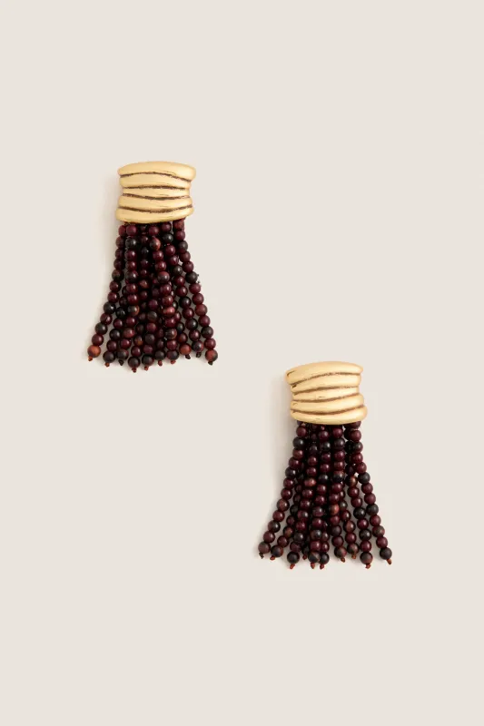 Tiger's Eye Beaded Earrings made by Tuckernuck