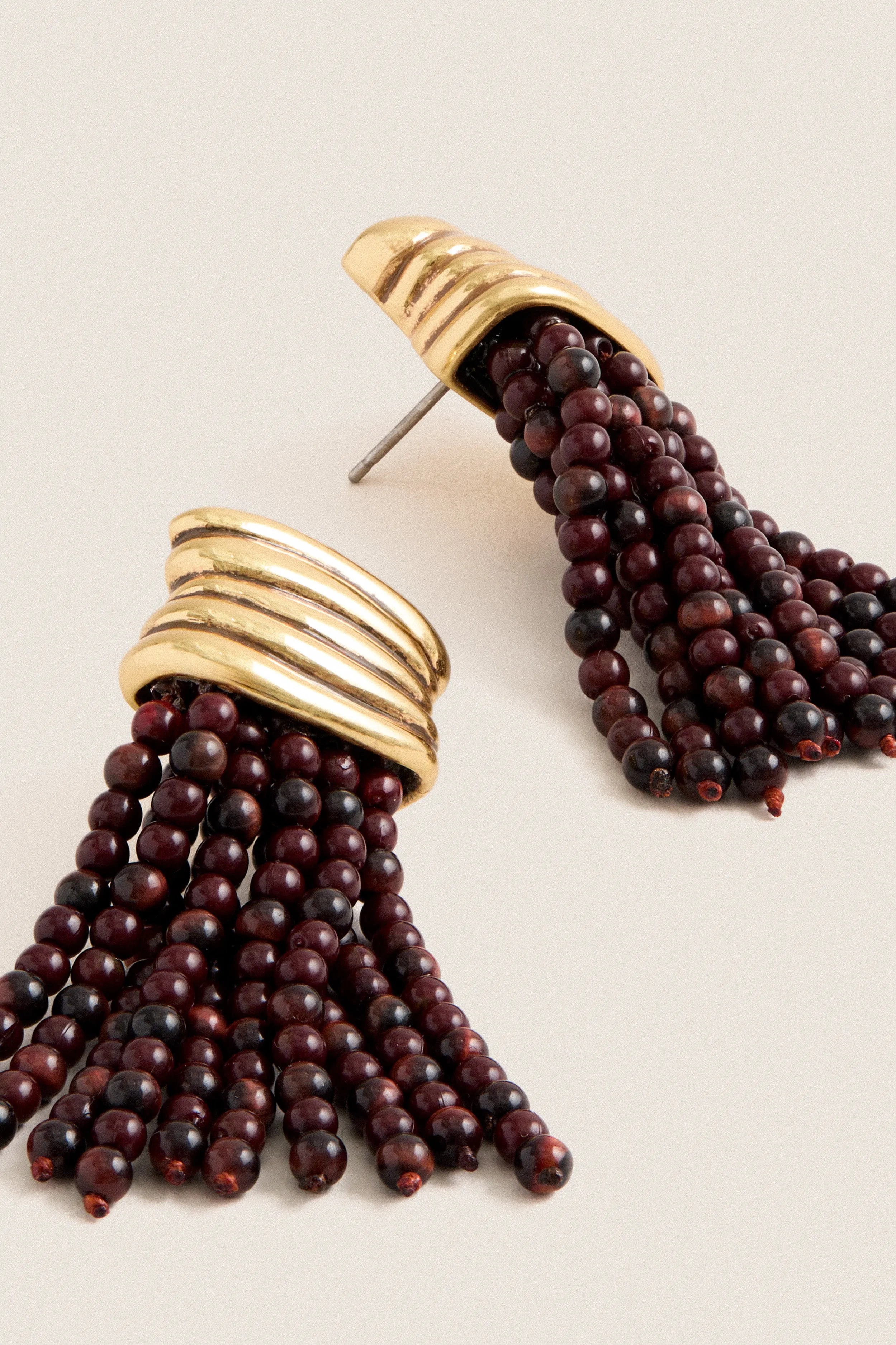 Tiger's Eye Beaded Earrings sold by Tuckernuck product image thumbnail 3