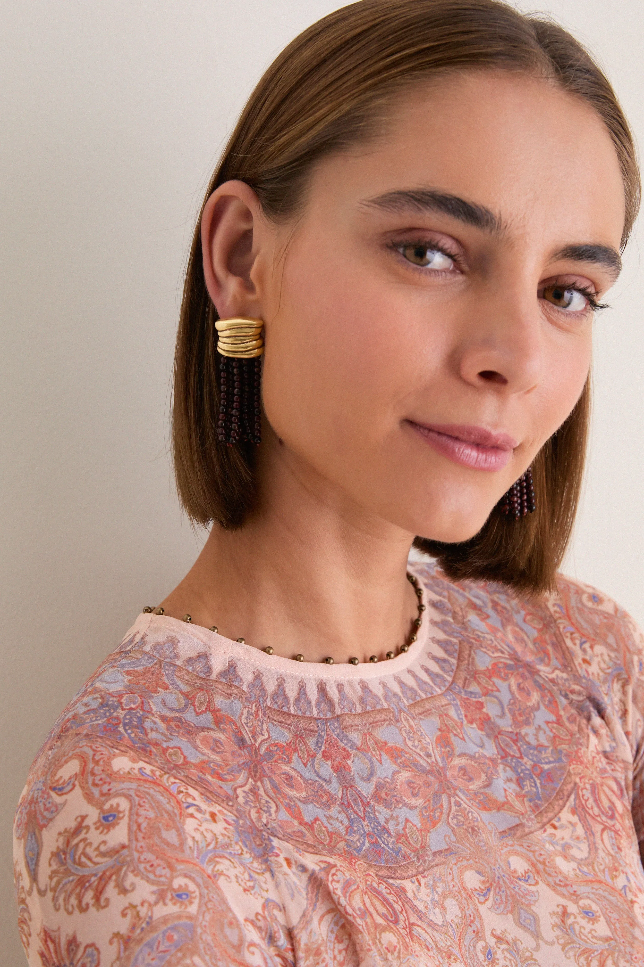 Tiger's Eye Beaded Earrings sold by Tuckernuck product image thumbnail 2
