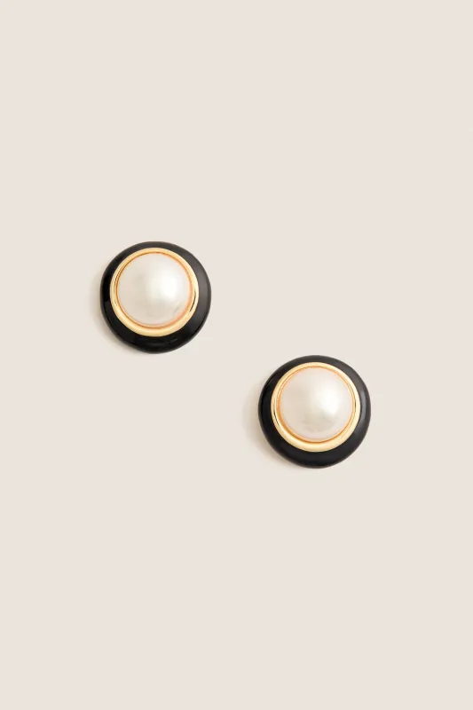 Black and Pearl Onyx Earrings made by Tuckernuck