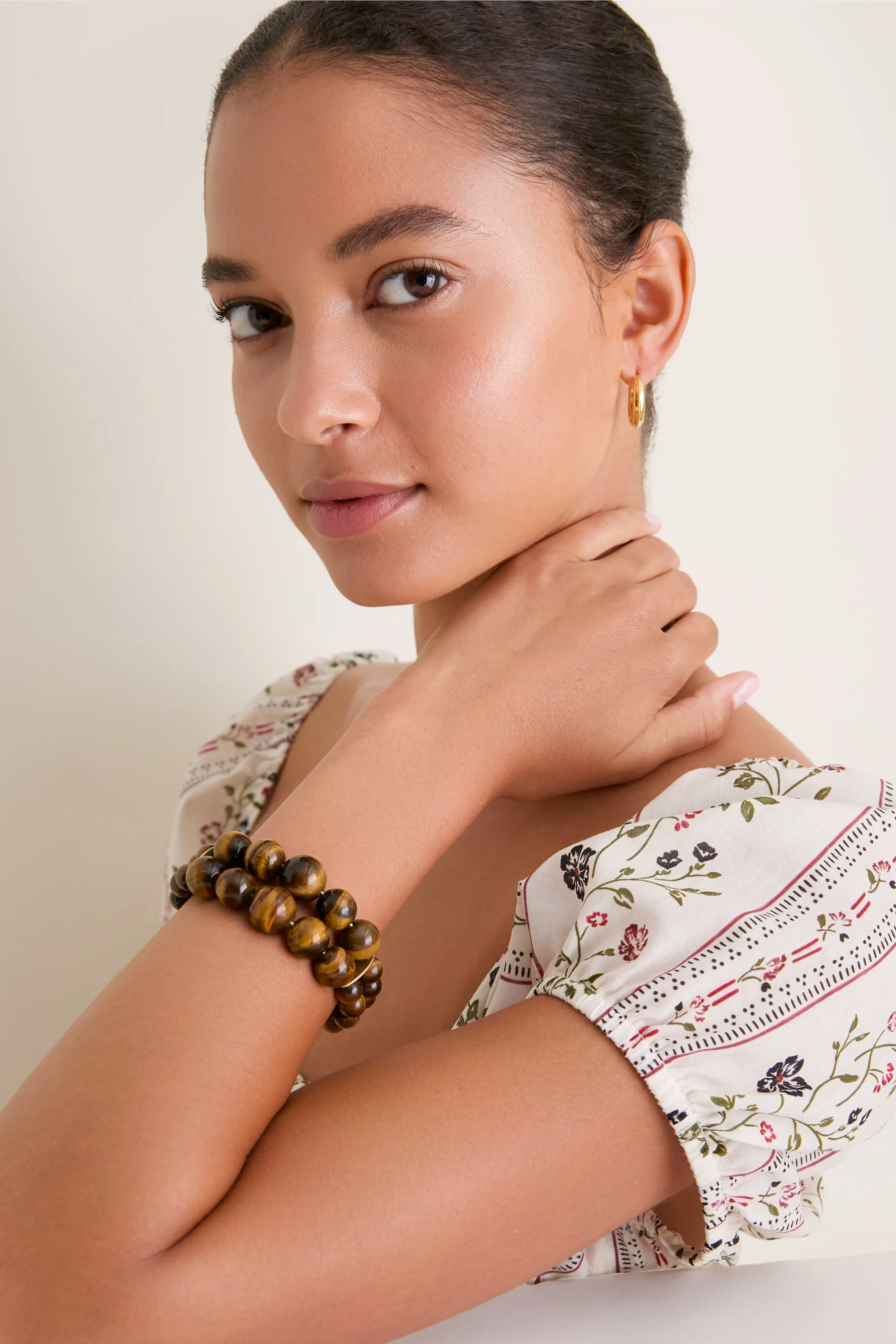 Tiger's Eye Beaded Bracelet sold by Tuckernuck product image thumbnail 2