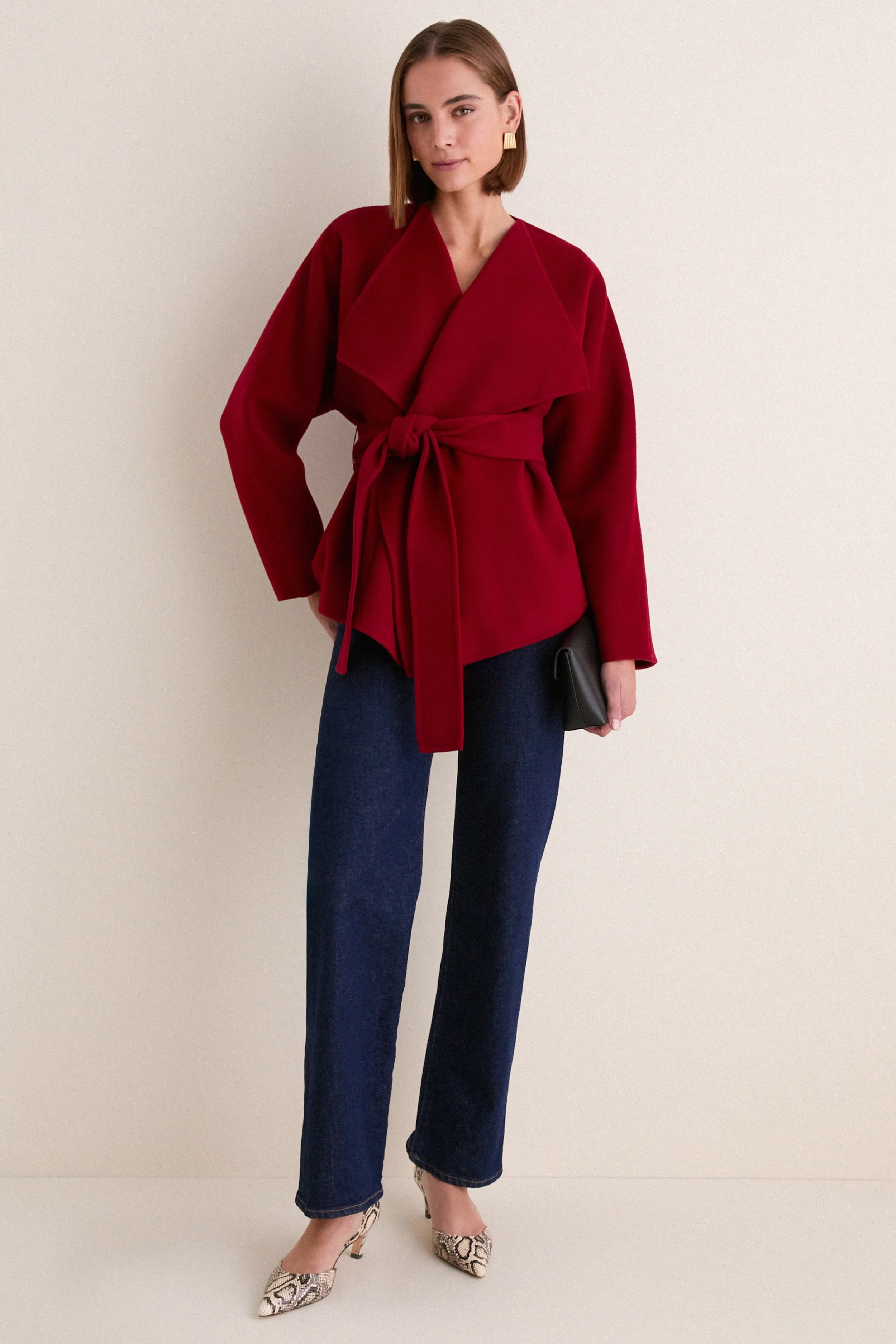 Cerise Sasha Wool Coat sold by Tuckernuck product image thumbnail 3