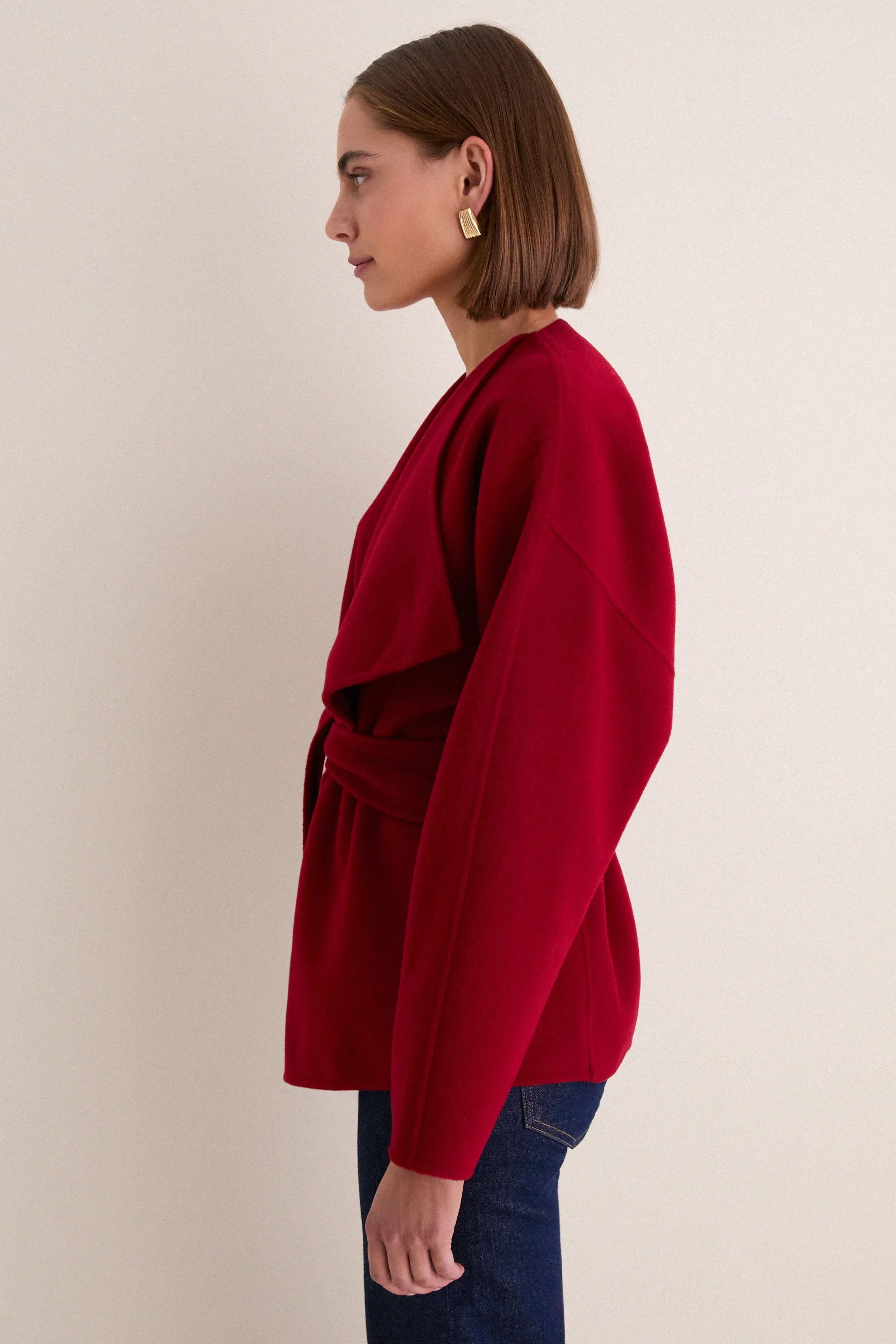 Cerise Sasha Wool Coat sold by Tuckernuck product image thumbnail 4