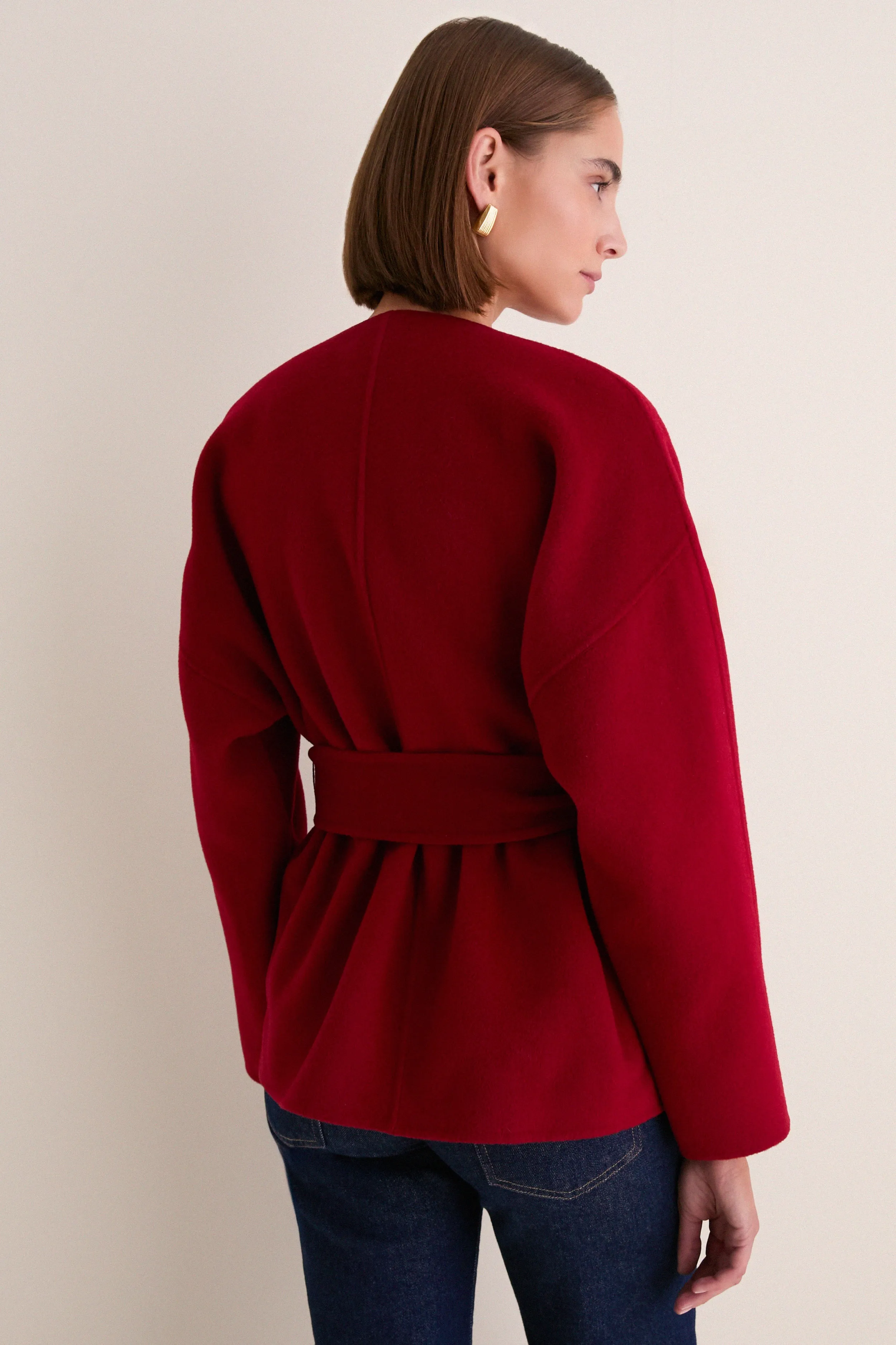 Cerise Sasha Wool Coat sold by Tuckernuck product image thumbnail 5