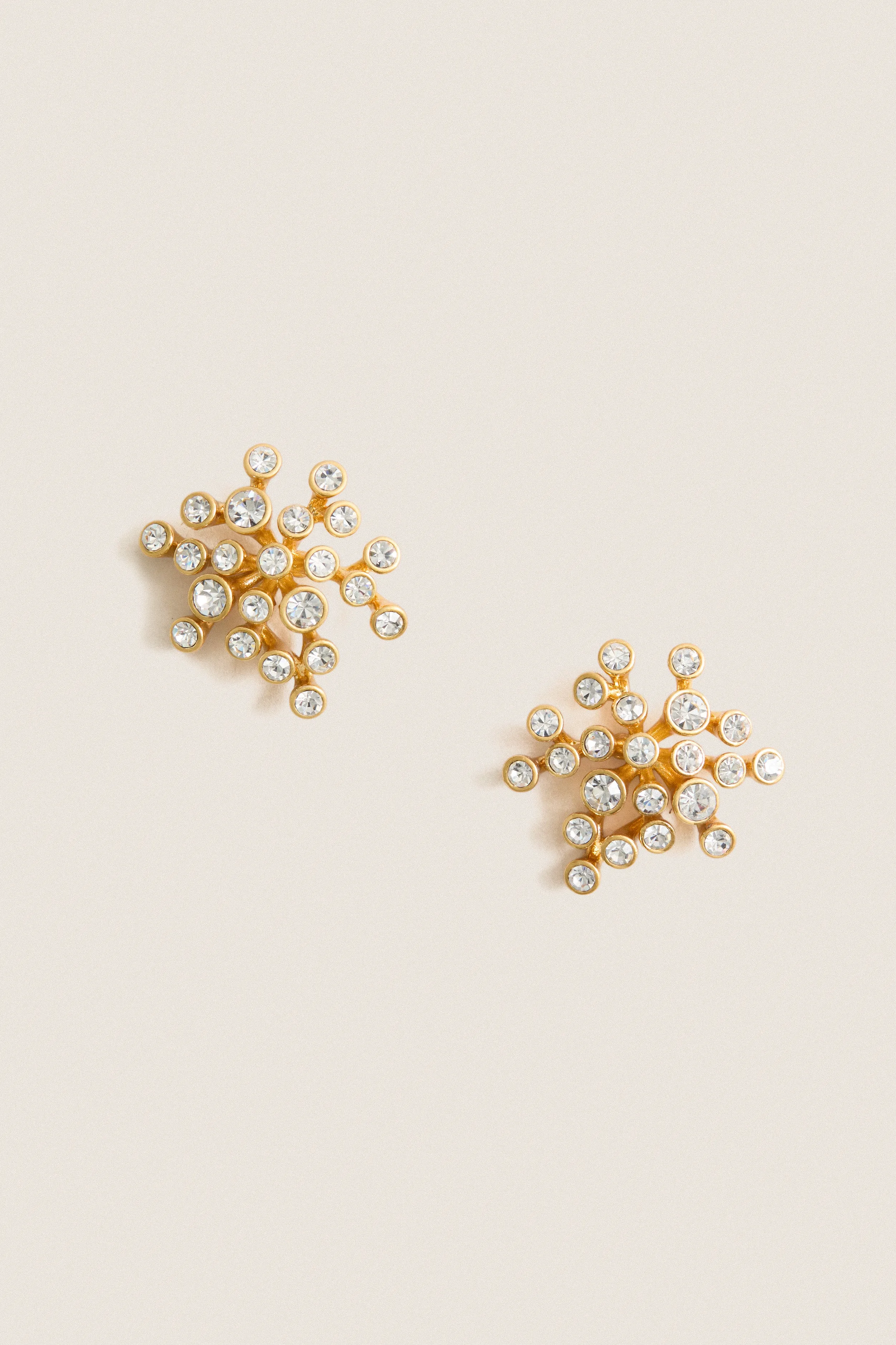 Gold Bezel Cluster Earrings sold by Tuckernuck