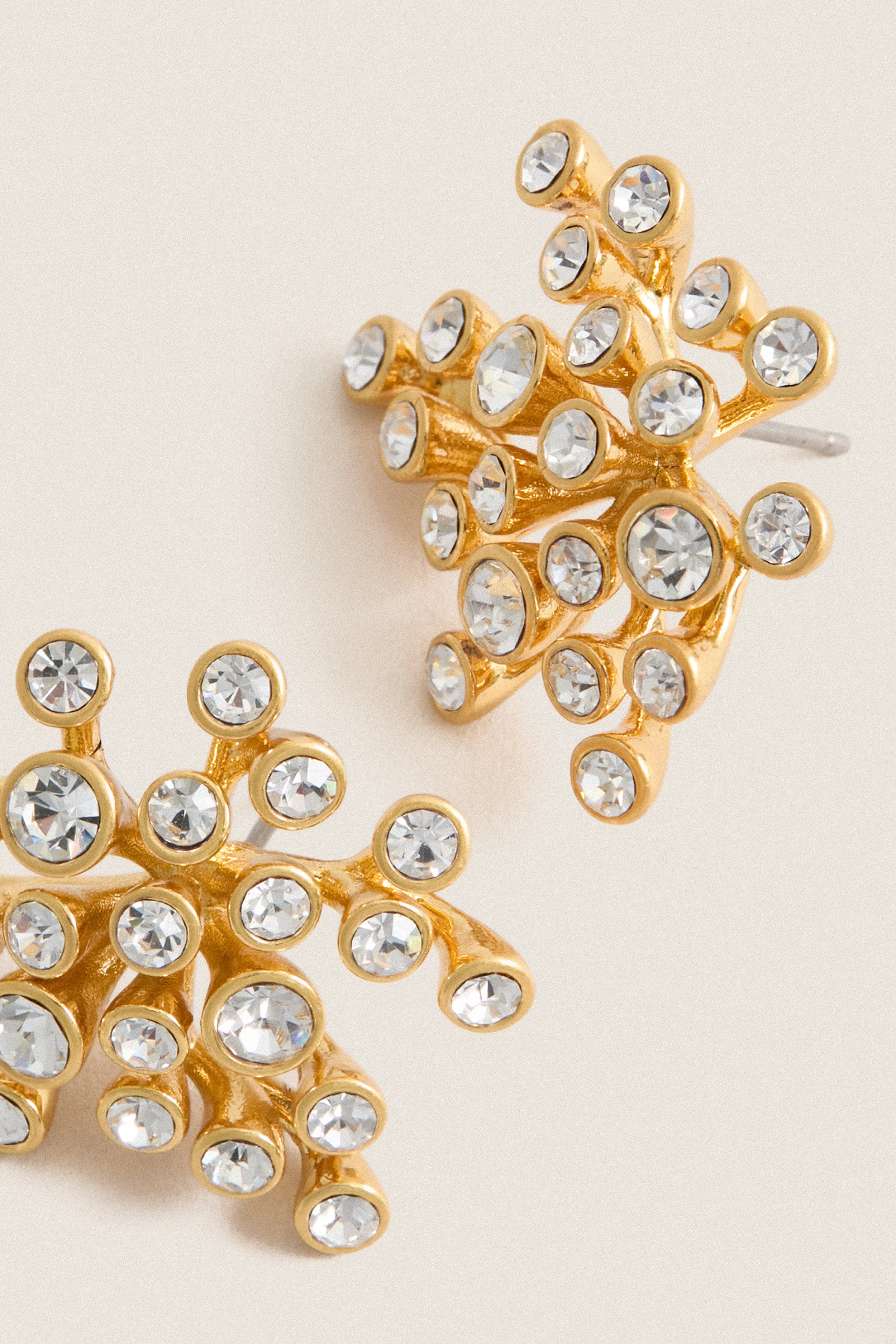 Gold Bezel Cluster Earrings sold by Tuckernuck product image thumbnail 3