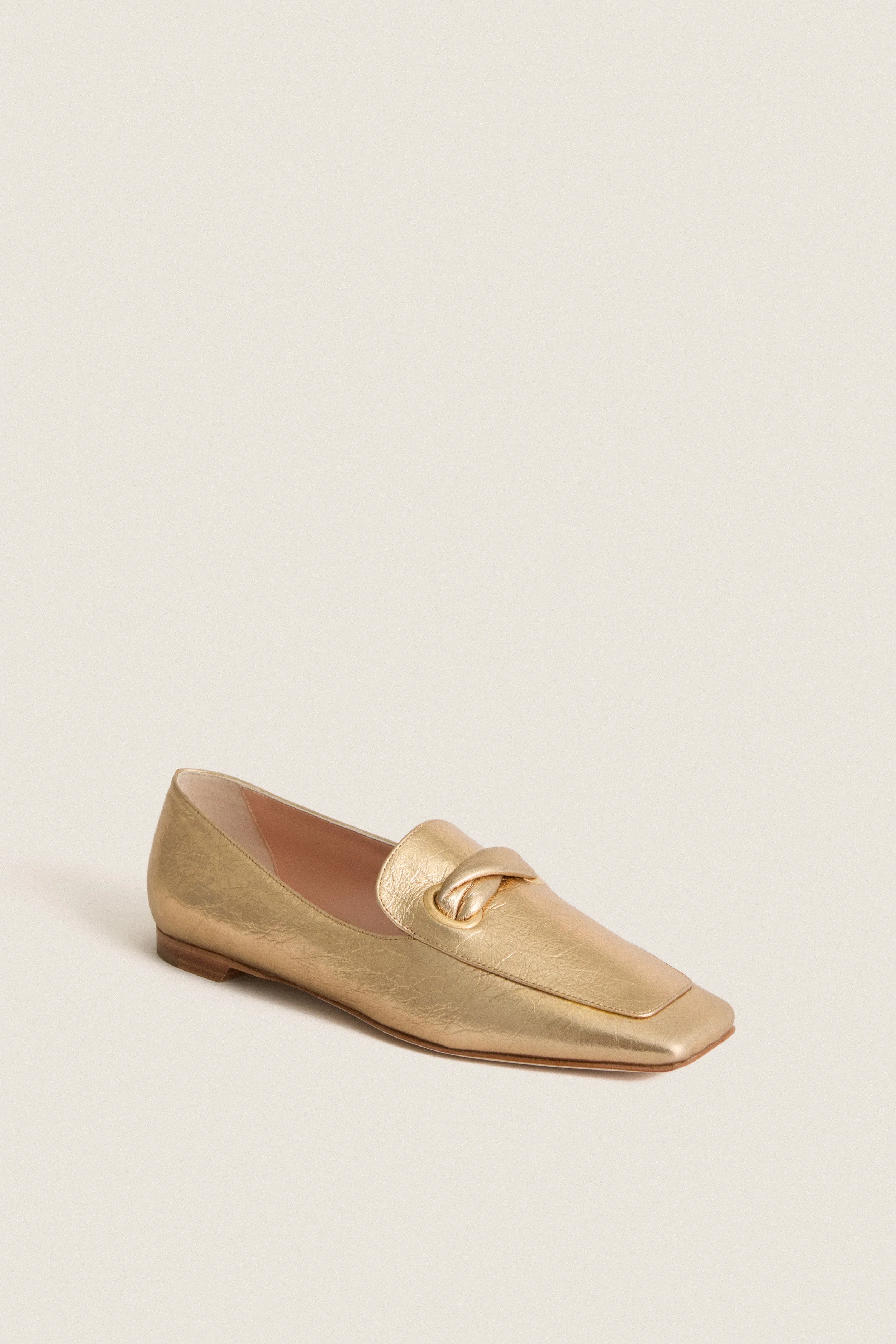 Gilded Gold Metallic Grain Ceylon Loafers sold by Tuckernuck