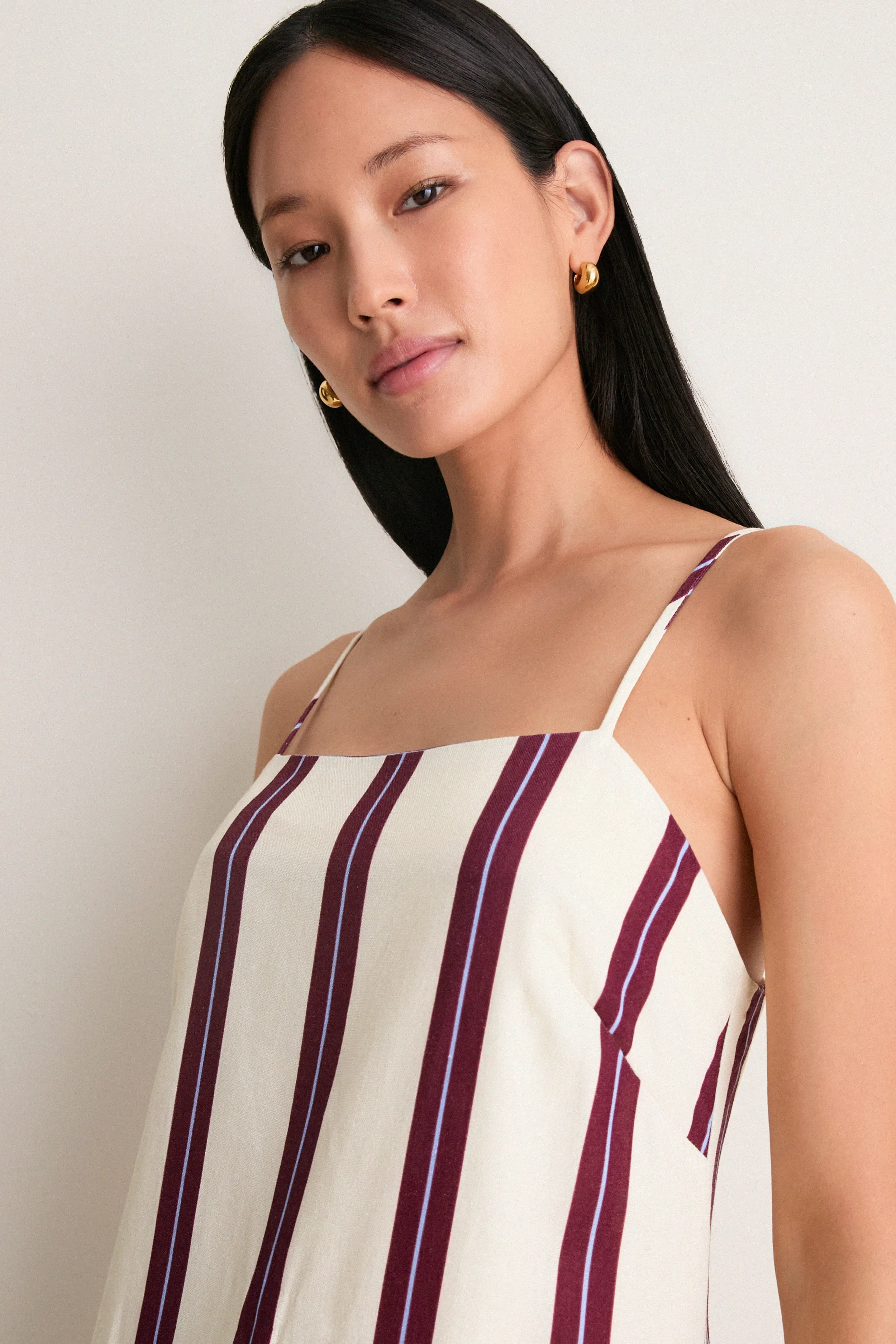 Off-White Linear Side Slit Maxi Dress sold by Tuckernuck product image thumbnail 3