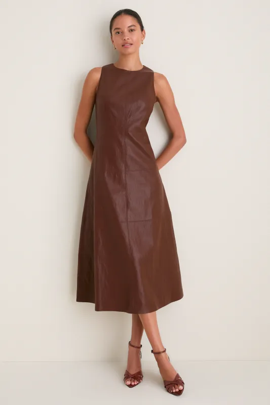 Brown Leather Manon Dress made by Tuckernuck