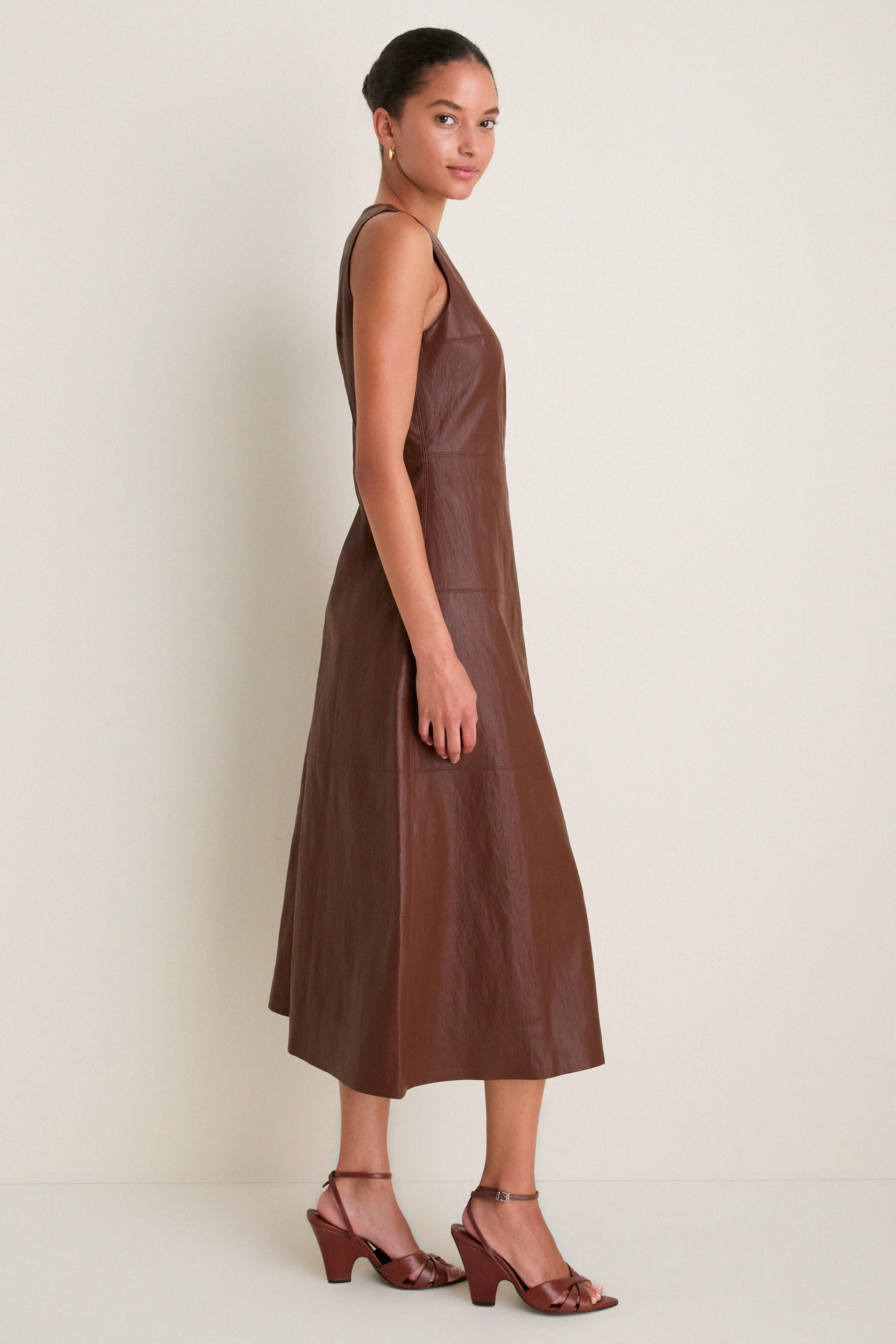 Brown Leather Manon Dress sold by Tuckernuck product image thumbnail 4