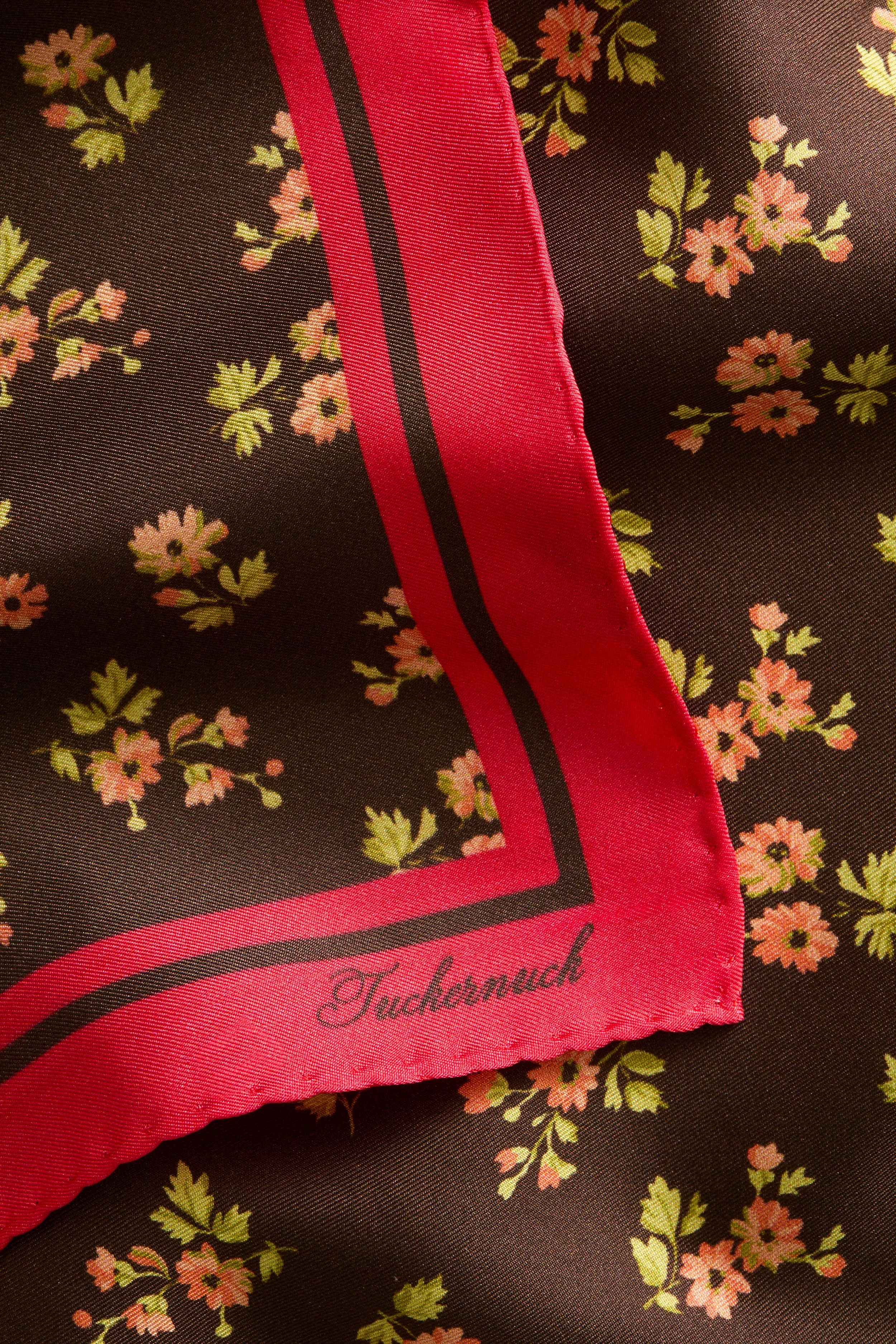 40s Floral Small Silk Scarf sold by Tuckernuck product image thumbnail 4