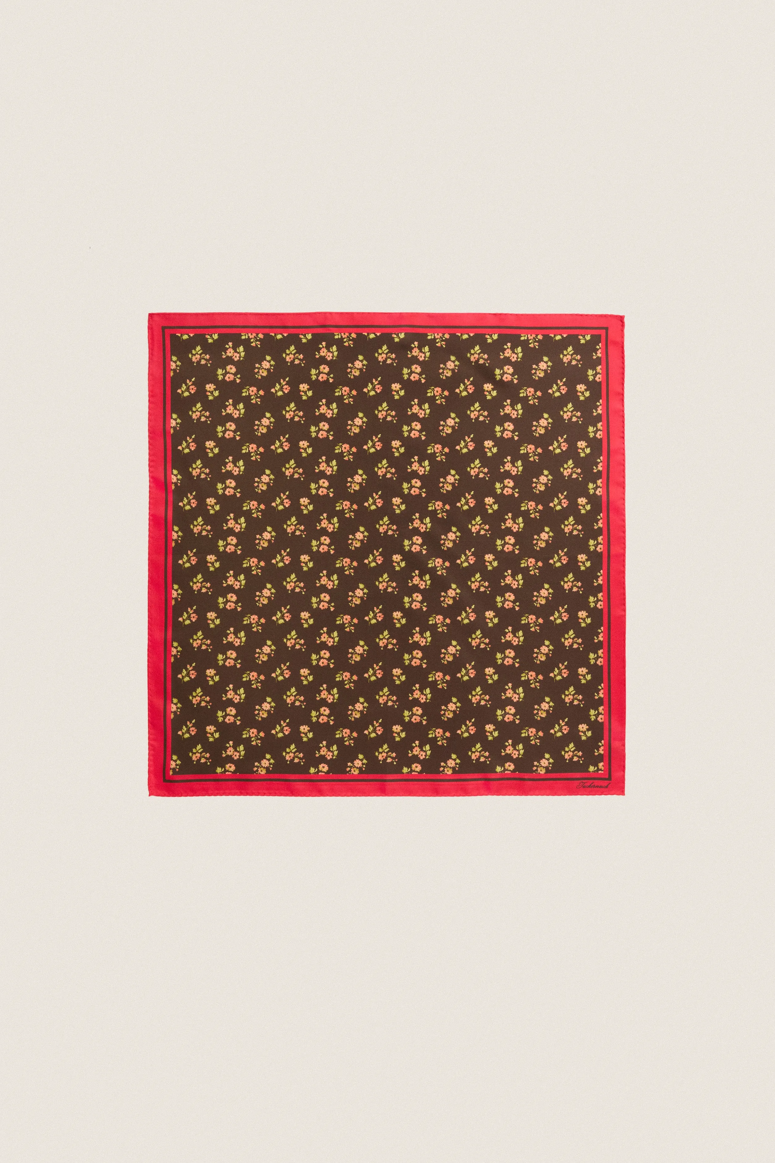40s Floral Small Silk Scarf sold by Tuckernuck