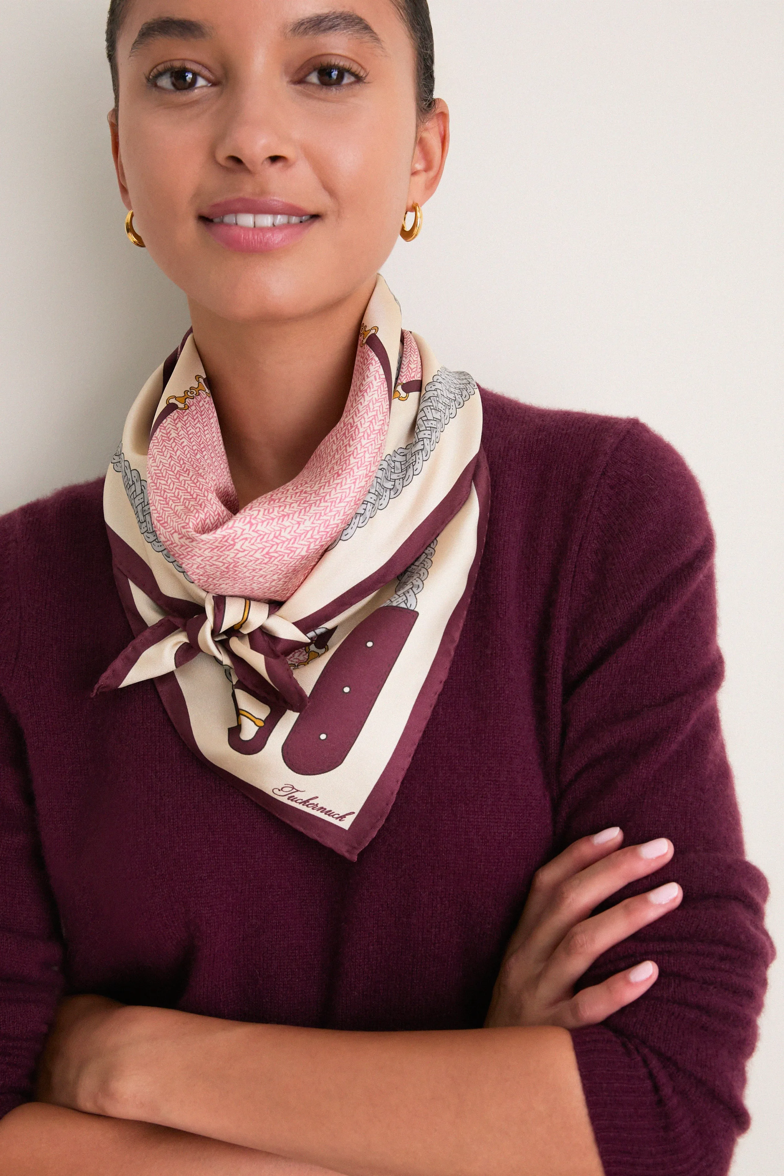 Blush Belts Medium Silk Scarf sold by Tuckernuck product image thumbnail 2
