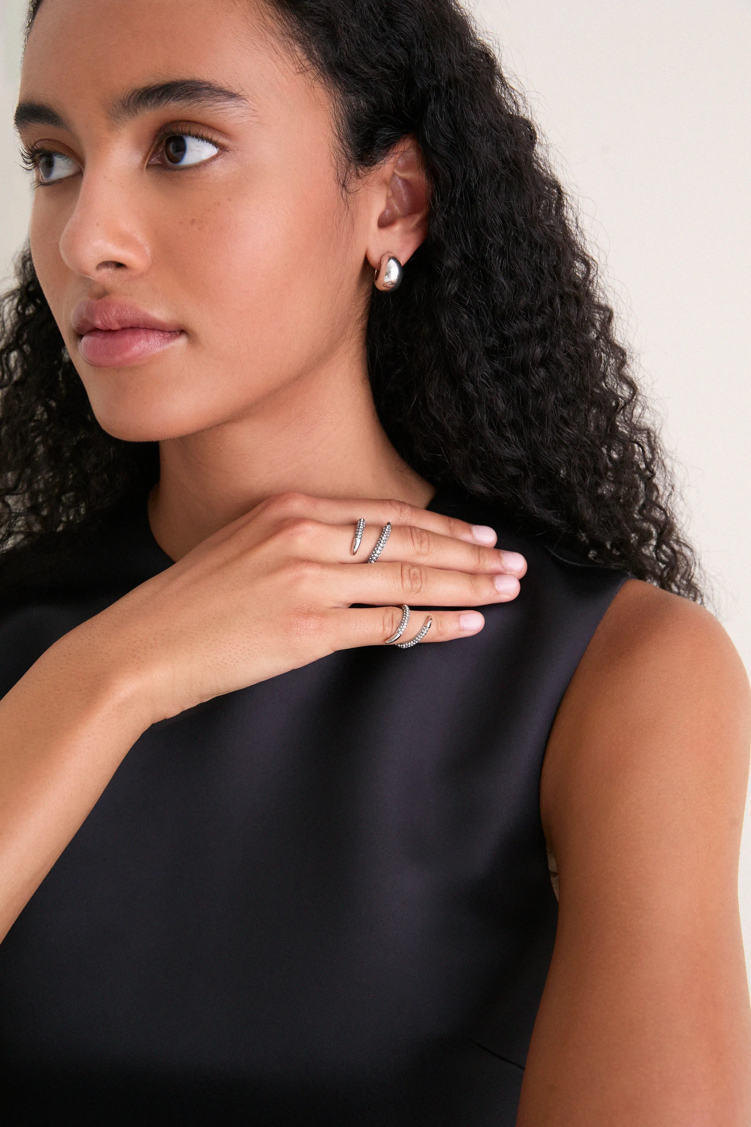 Gunmetal and Crystal Vesey Duo Ring Set of 2 sold by Tuckernuck product image thumbnail 2