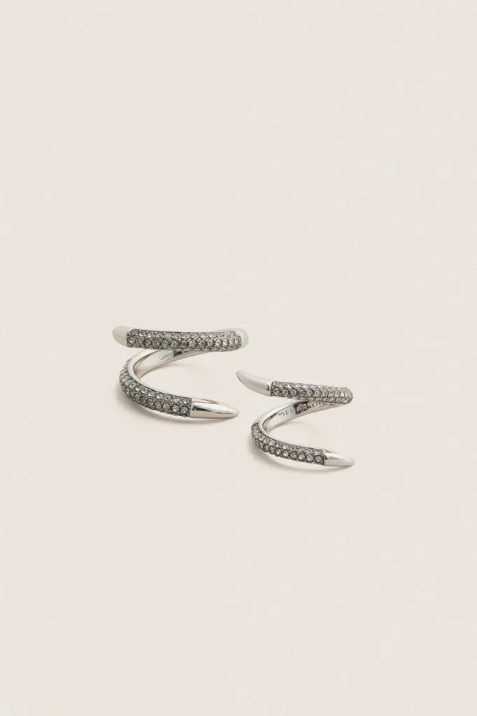 Gunmetal and Crystal Vesey Duo Ring Set of 2 sold by Tuckernuck