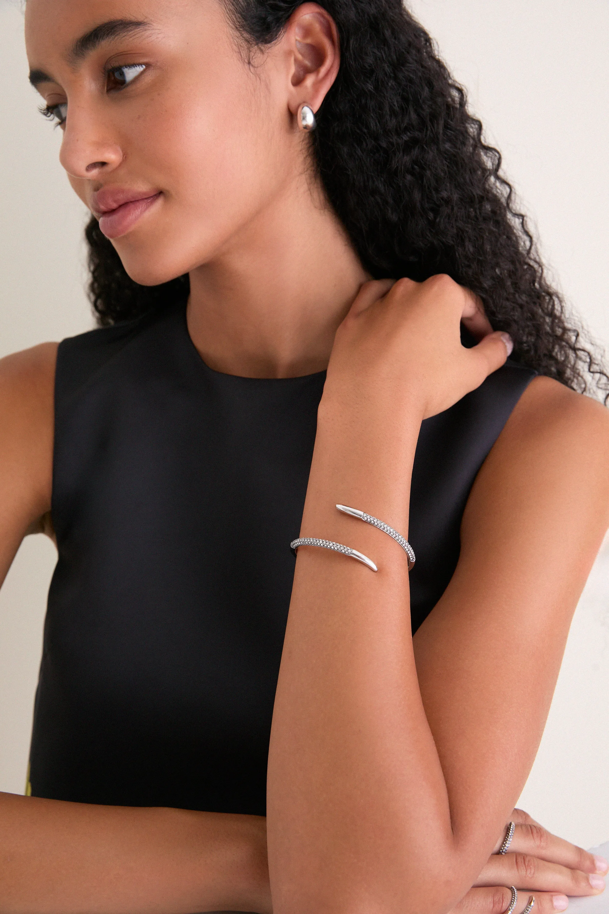 Gunmetal and Crystal Vesey Cuff sold by Tuckernuck product image thumbnail 2