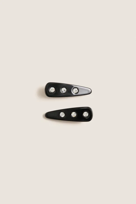 Black Barrette Clip Set made by Tuckernuck