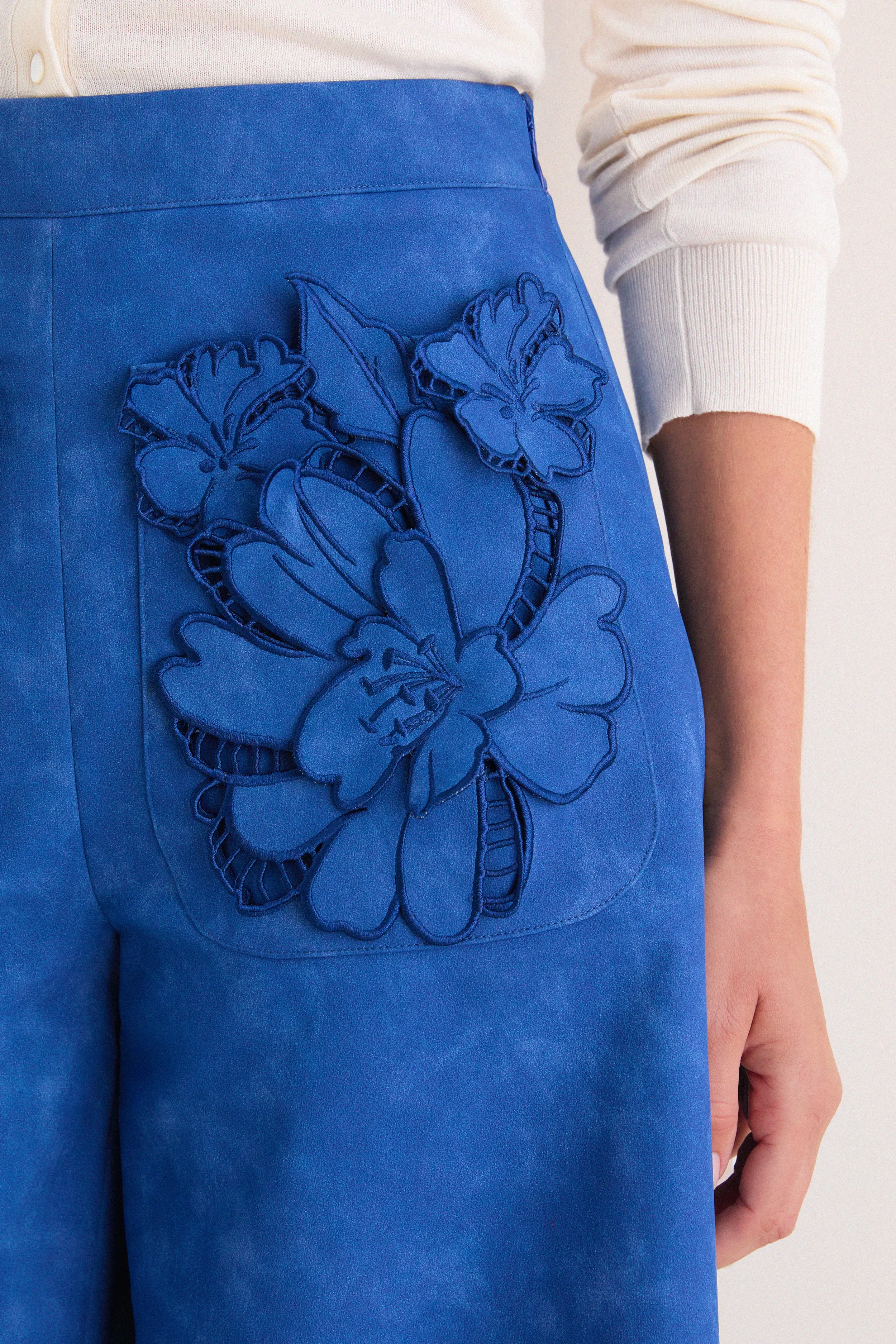 Azure Vegan Suede Applique Christina Pants sold by Tuckernuck product image thumbnail 2