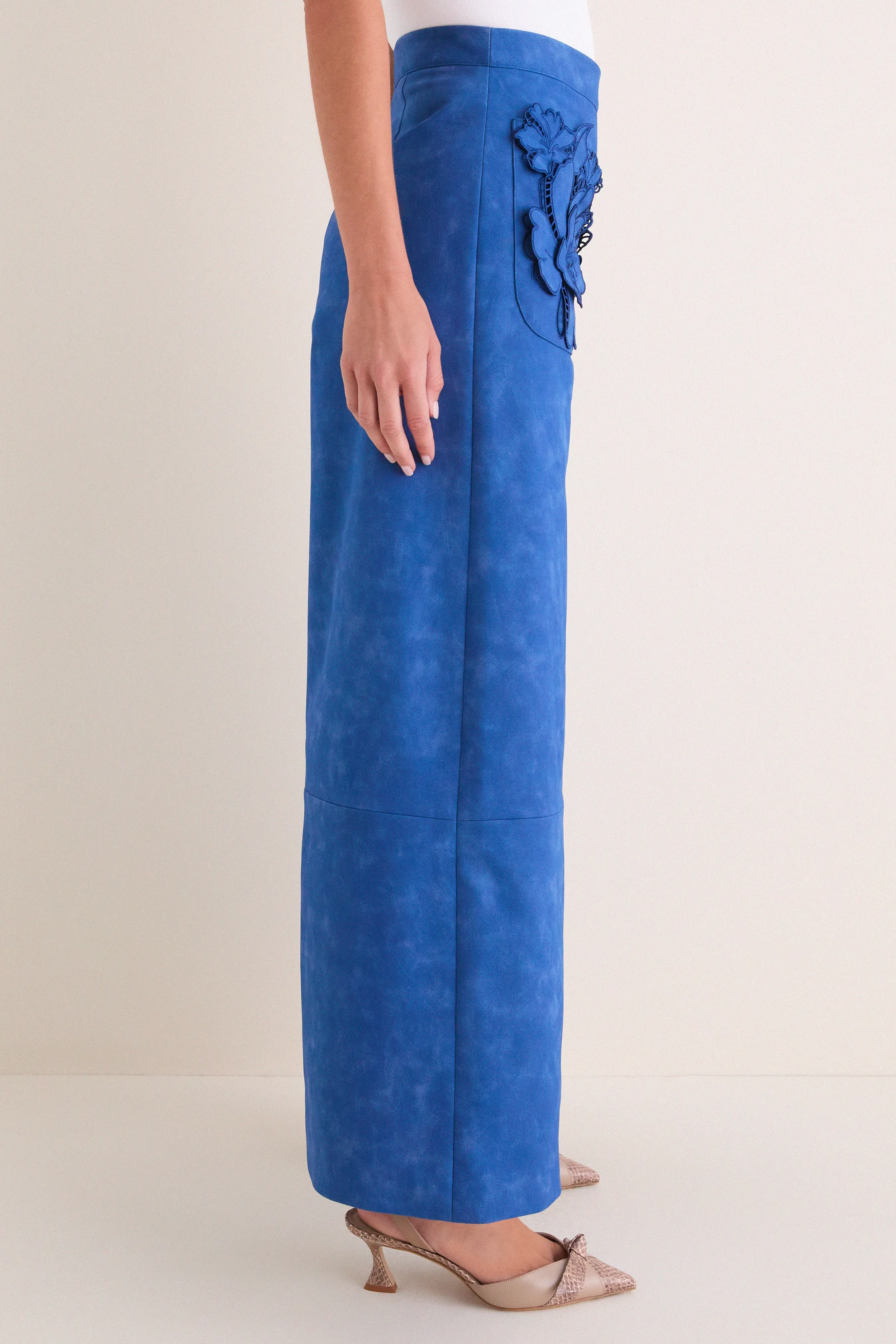 Azure Vegan Suede Applique Christina Pants sold by Tuckernuck product image thumbnail 4