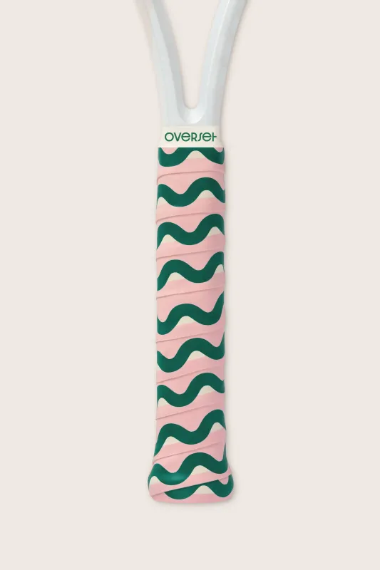 Overset Green and Pink Wave Overgrip made by Tuckernuck