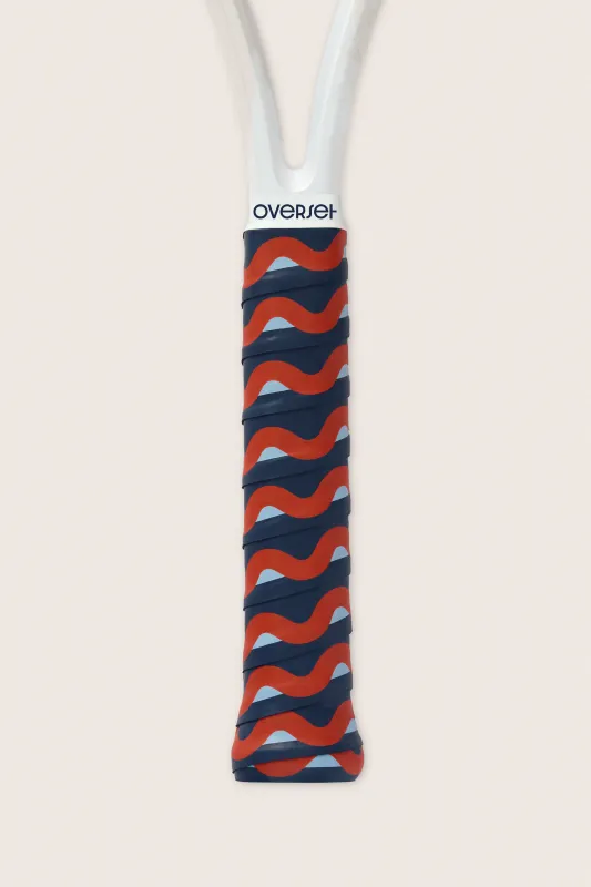 Overset Red and Navy Wave Overgrip made by Tuckernuck