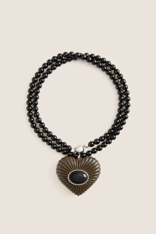 Black and Brown Solis Necklace made by Julietta