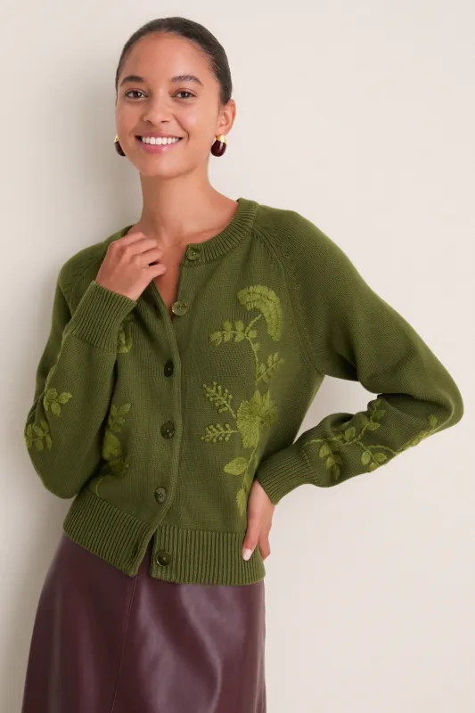 Forest Embroidered Floral Quincy Sweater made by Tuckernuck
