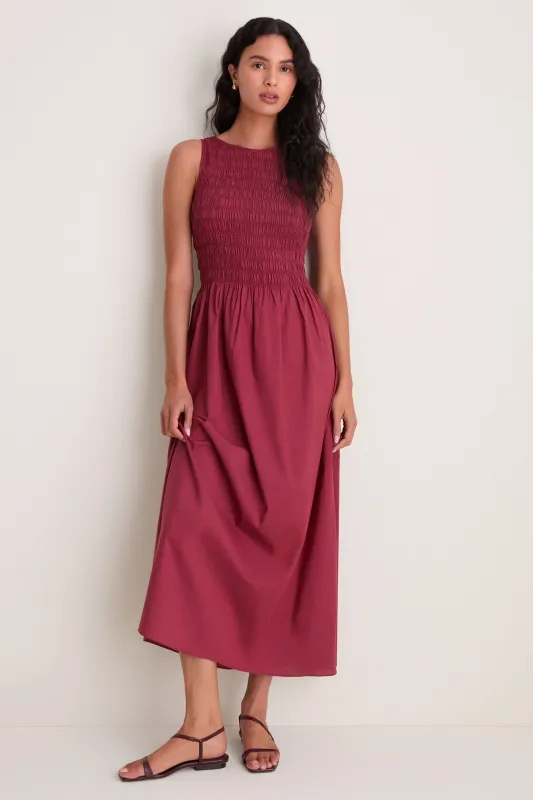 Porto Red Carina Maxi Dress made by Faithfull the Brand