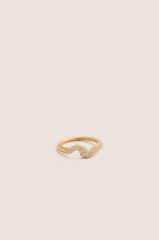 Gold Molten Snow Stacking Ring made by Missoma