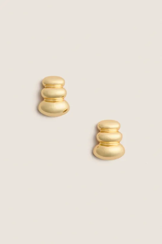 High Polish Gold Non-Stop Earrings made by JENNY BIRD