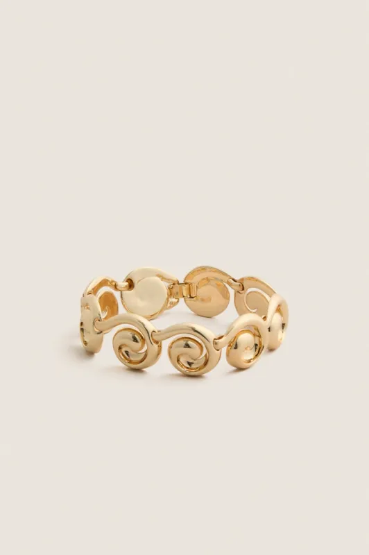 High Polish Gold Nico Bracelet made by JENNY BIRD