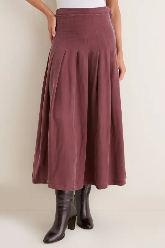 Bitter Chocolate Atelier Pleated Maxi Skirt made by Emerson Fry