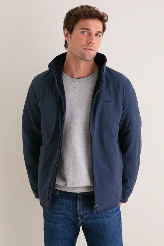 Navy Reversible Fleece Jacket made by Barbour